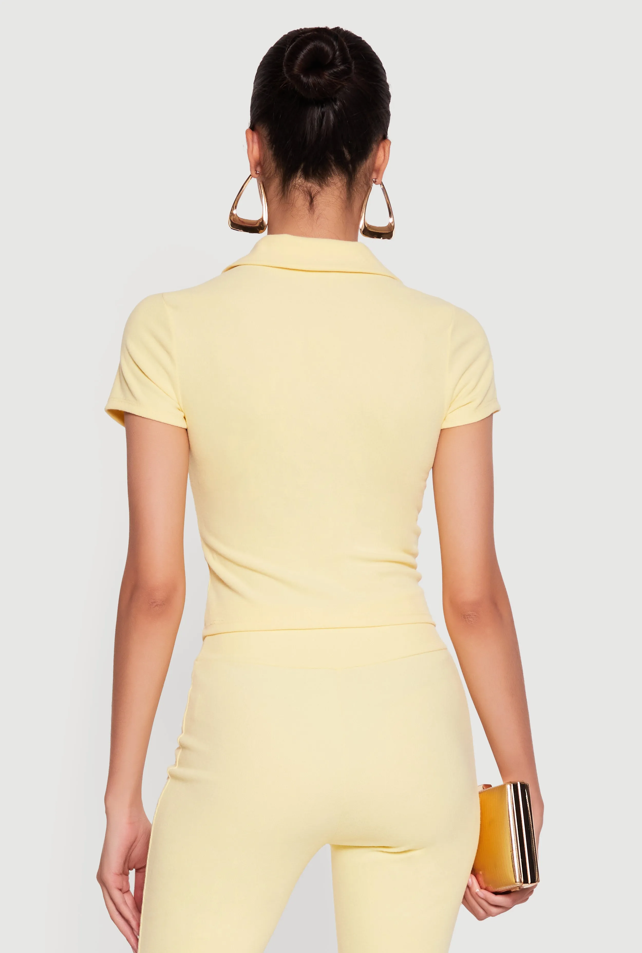Brushed Knit Short Sleeve Polo Top sold by Rainbow product image thumbnail 5