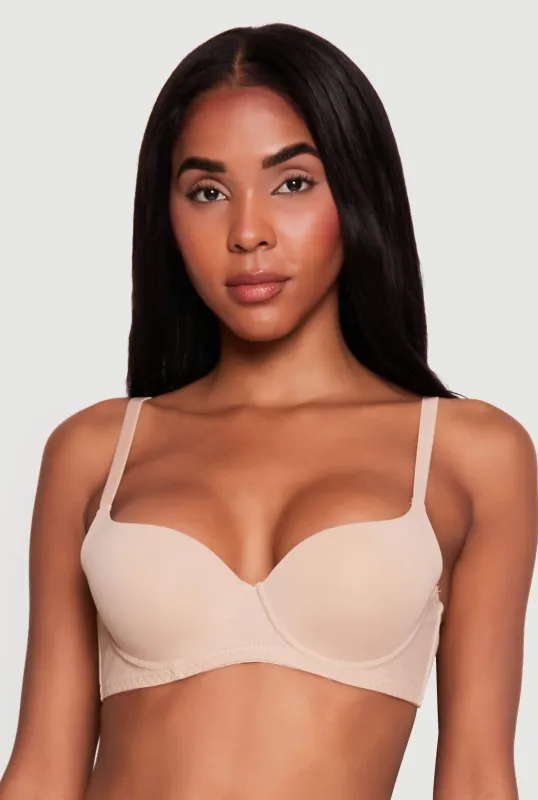 Solid Padded Plunge Bra made by Rainbow