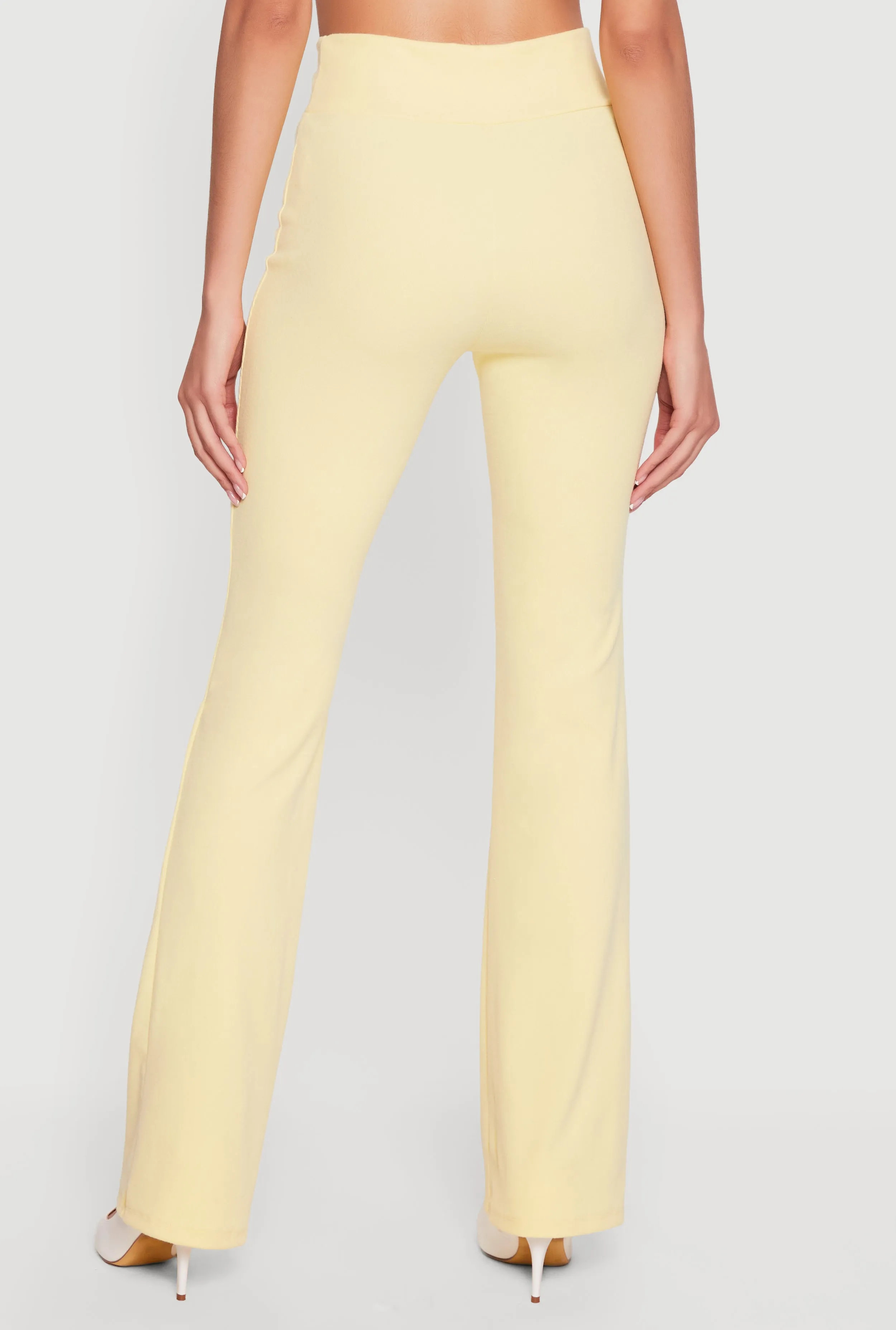 Brushed Rib Knit High Waisted Slim Leg Pants sold by Rainbow product image thumbnail 5