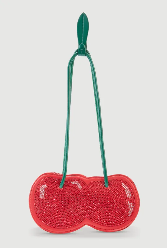 Rhinestone Cherry Shoulder Bag made by Rainbow