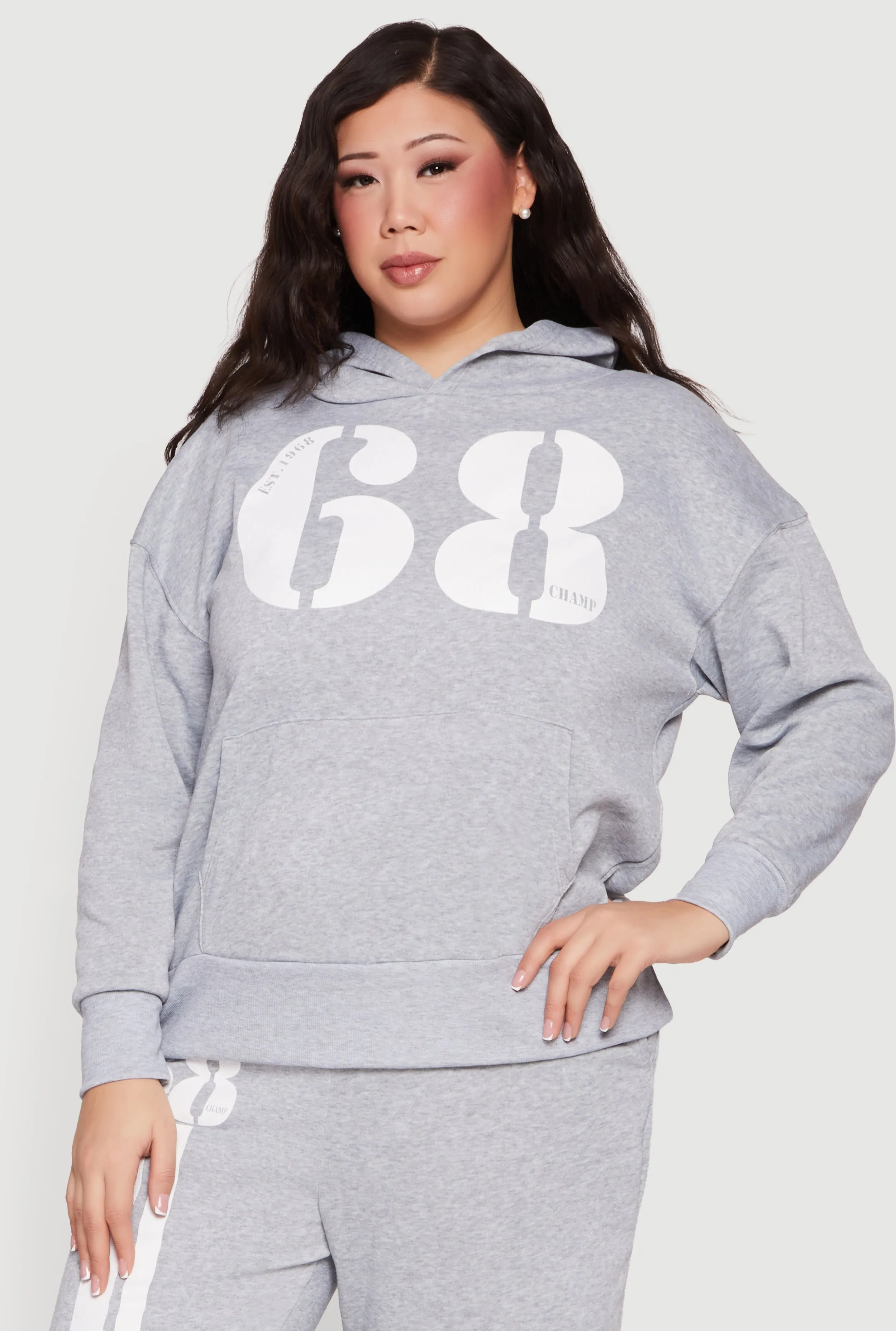 Plus Size 68 Graphic Hooded Sweatshirt sold by Rainbow product image thumbnail 4