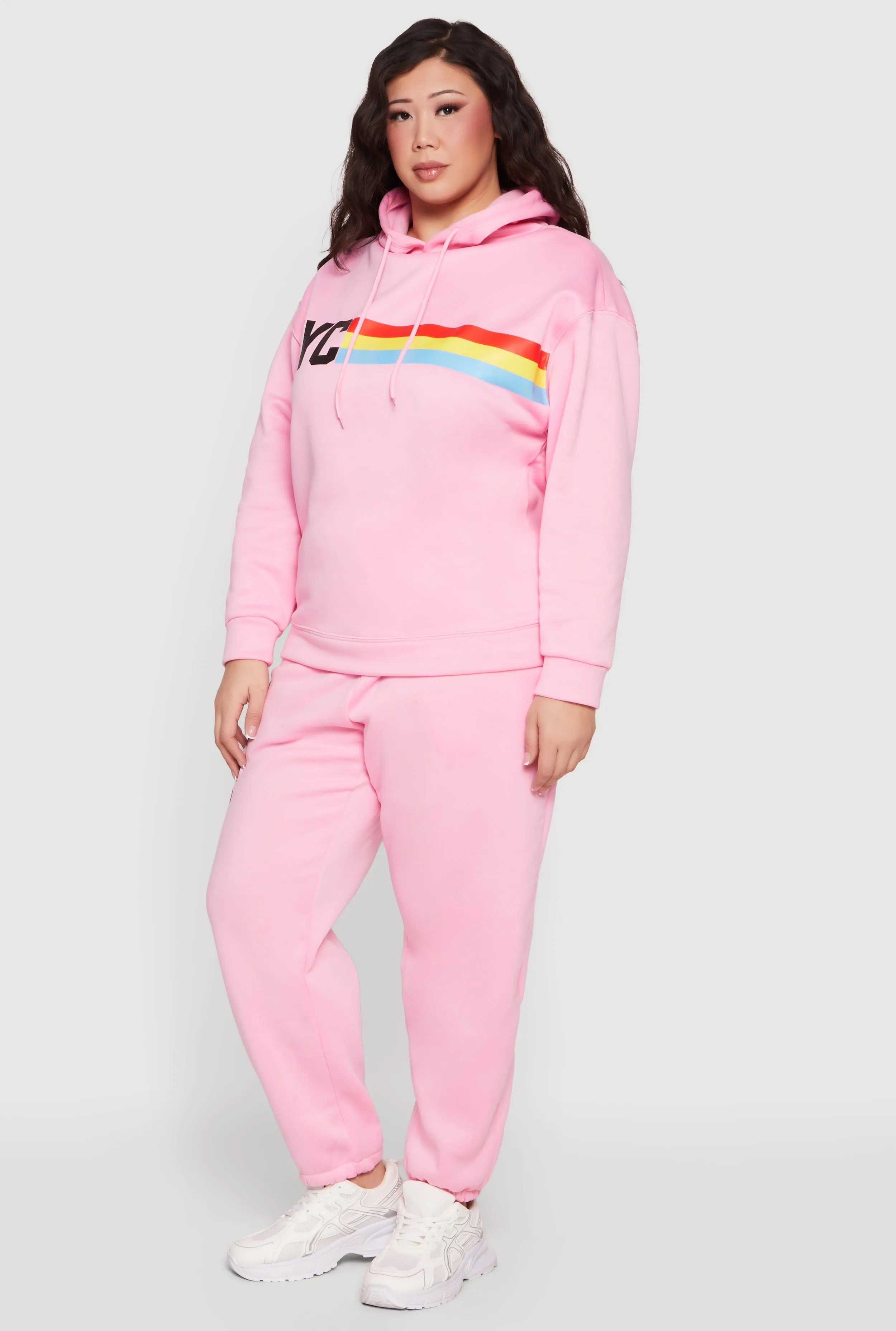 Plus Size NYC Graphic Hooded Sweatshirt sold by Rainbow product image thumbnail 3