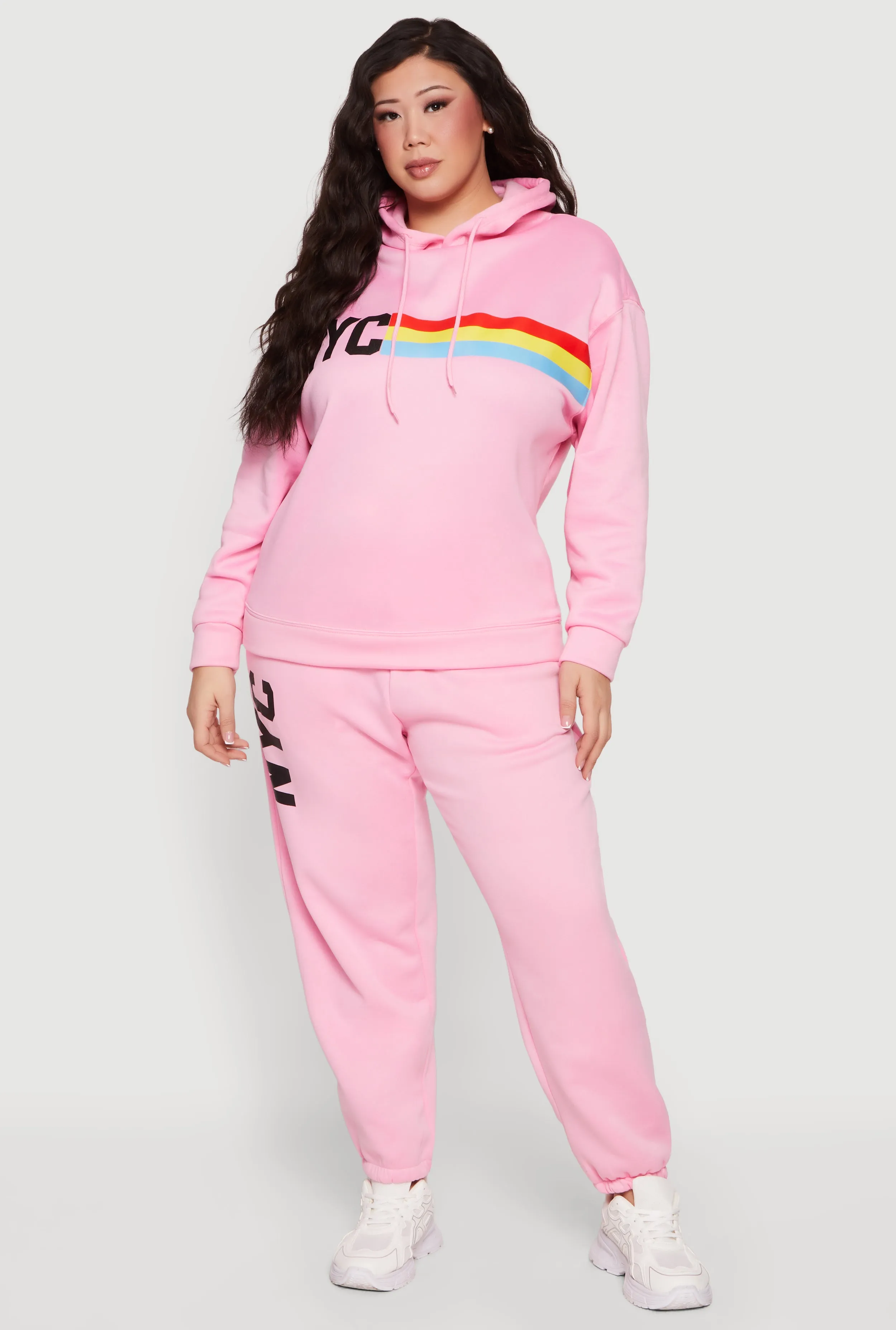 Plus Size NYC Graphic Hooded Sweatshirt sold by Rainbow product image thumbnail 2