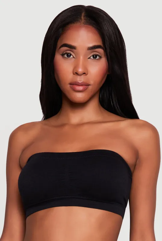 Solid Seamless Bandeau Bra made by Rainbow