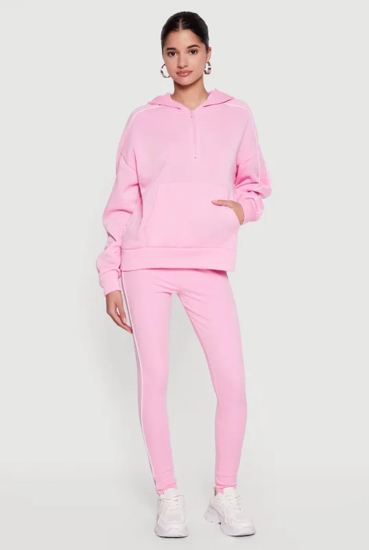 High Waisted Leggings with Contrast Piping made by Rainbow