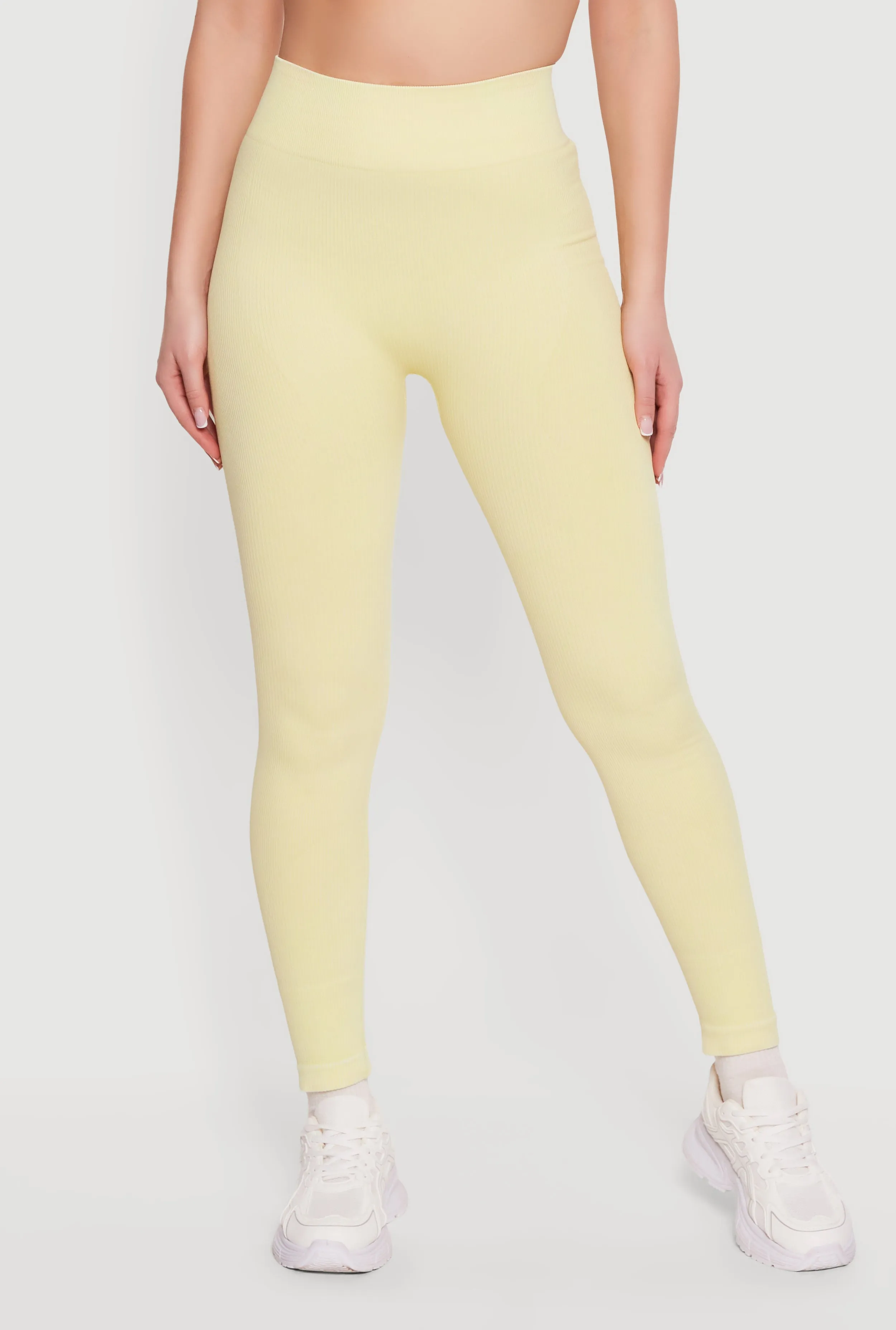 Compression Rib Seamless High Waisted Leggings sold by Rainbow product image thumbnail 3