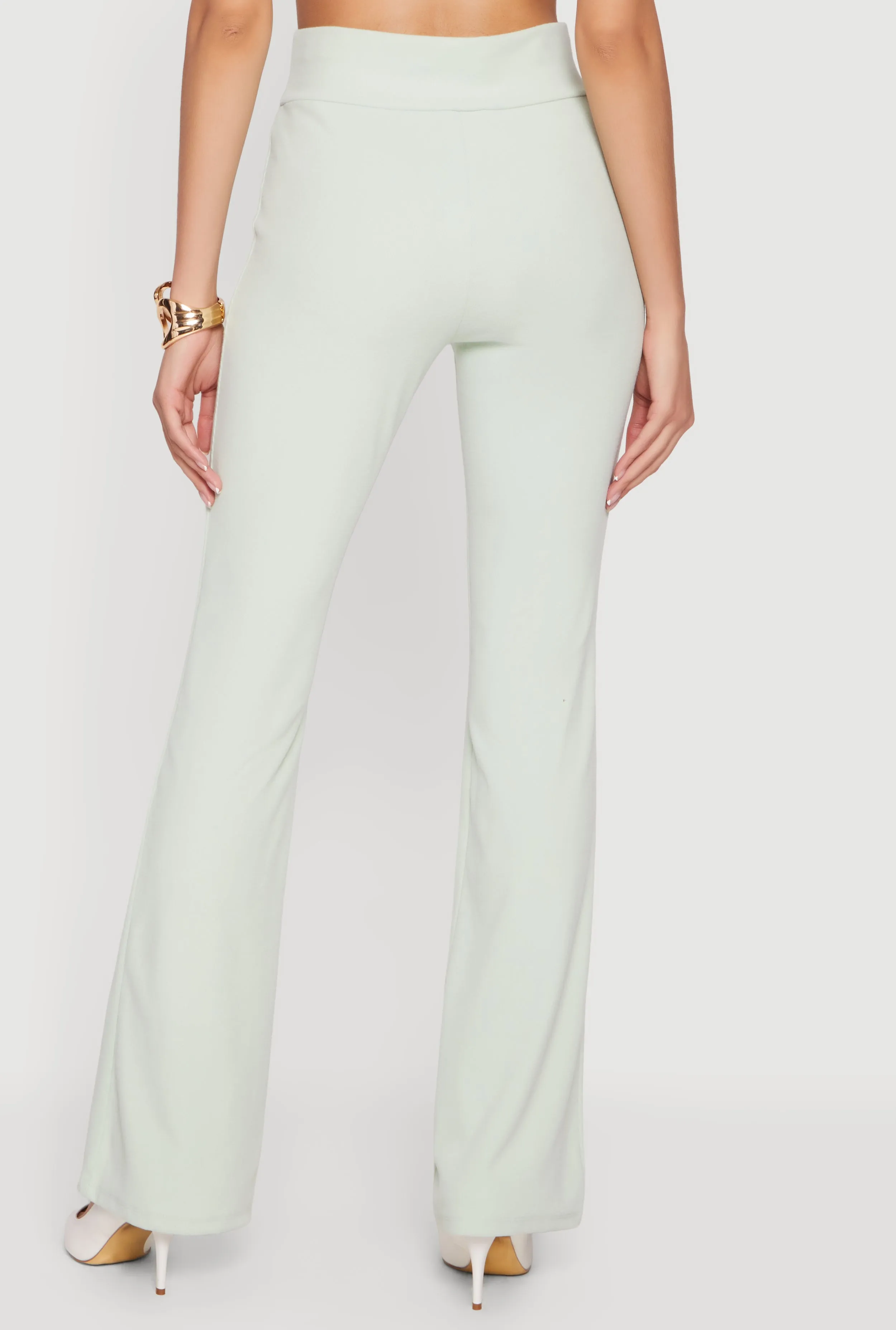 Brushed Rib Knit High Waisted Slim Leg Pants sold by Rainbow product image thumbnail 5