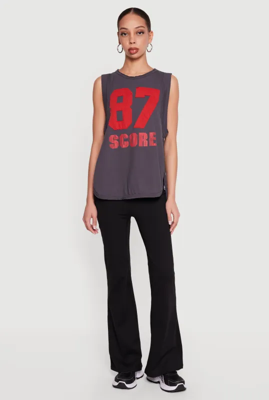 Open Side Graphic Muscle Tee made by Rainbow