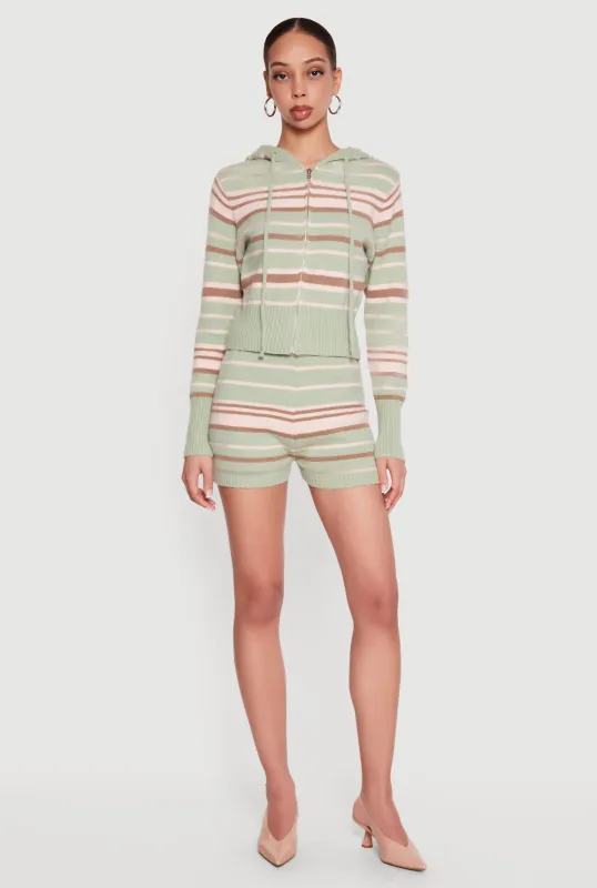 Striped Drawstring Shorts made by Daisy