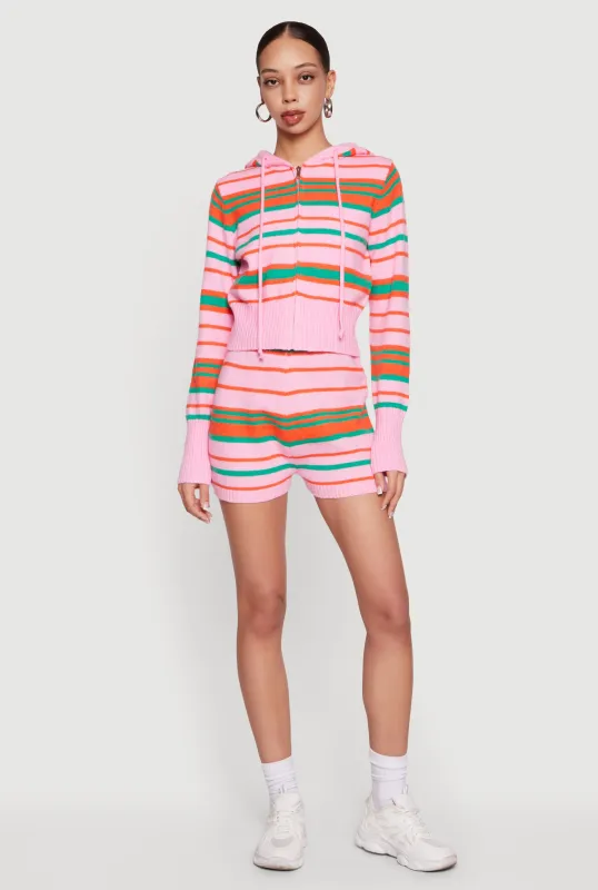 Striped Drawstring Shorts made by Daisy