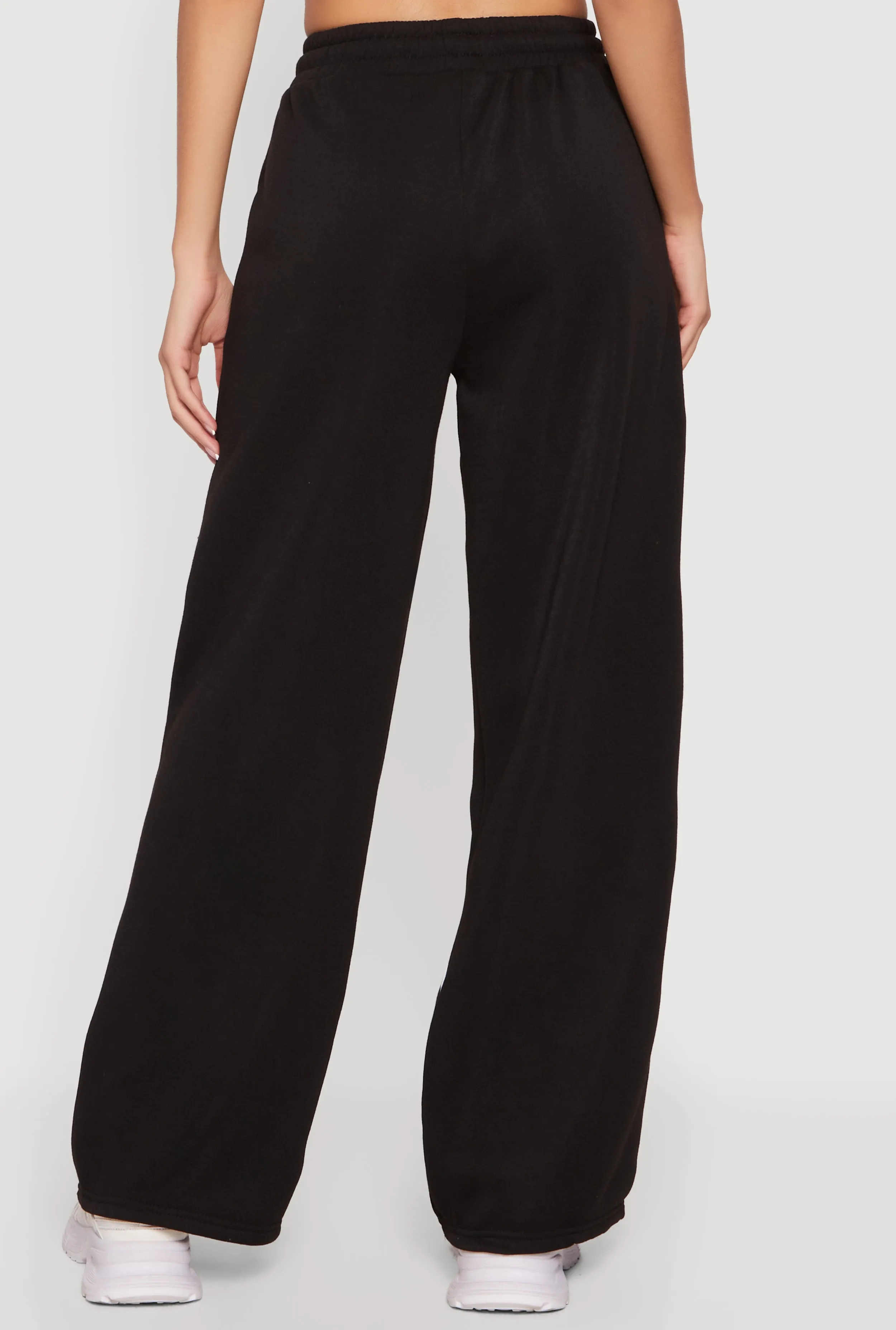 Contrast Trim Drawstring Waist Wide Leg Sweatpants sold by Rainbow product image thumbnail 5