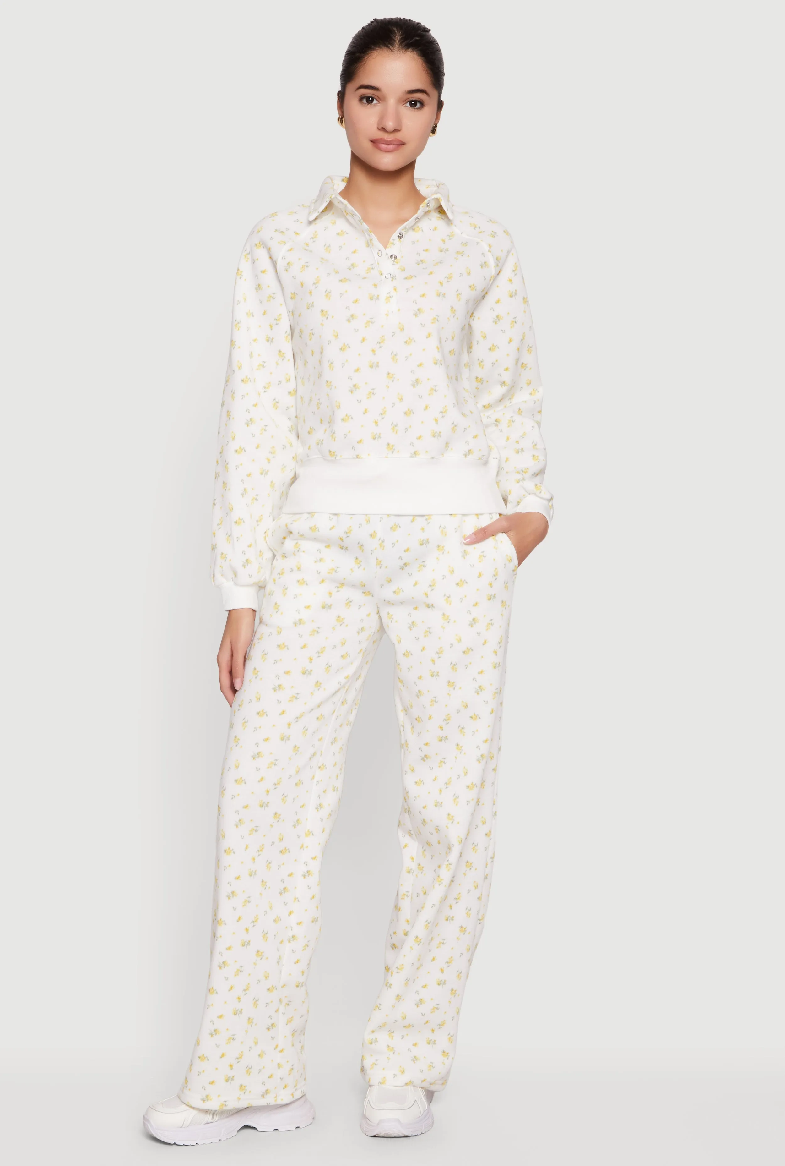 Ditsy Floral Print High Waisted Sweatpants sold by Rainbow