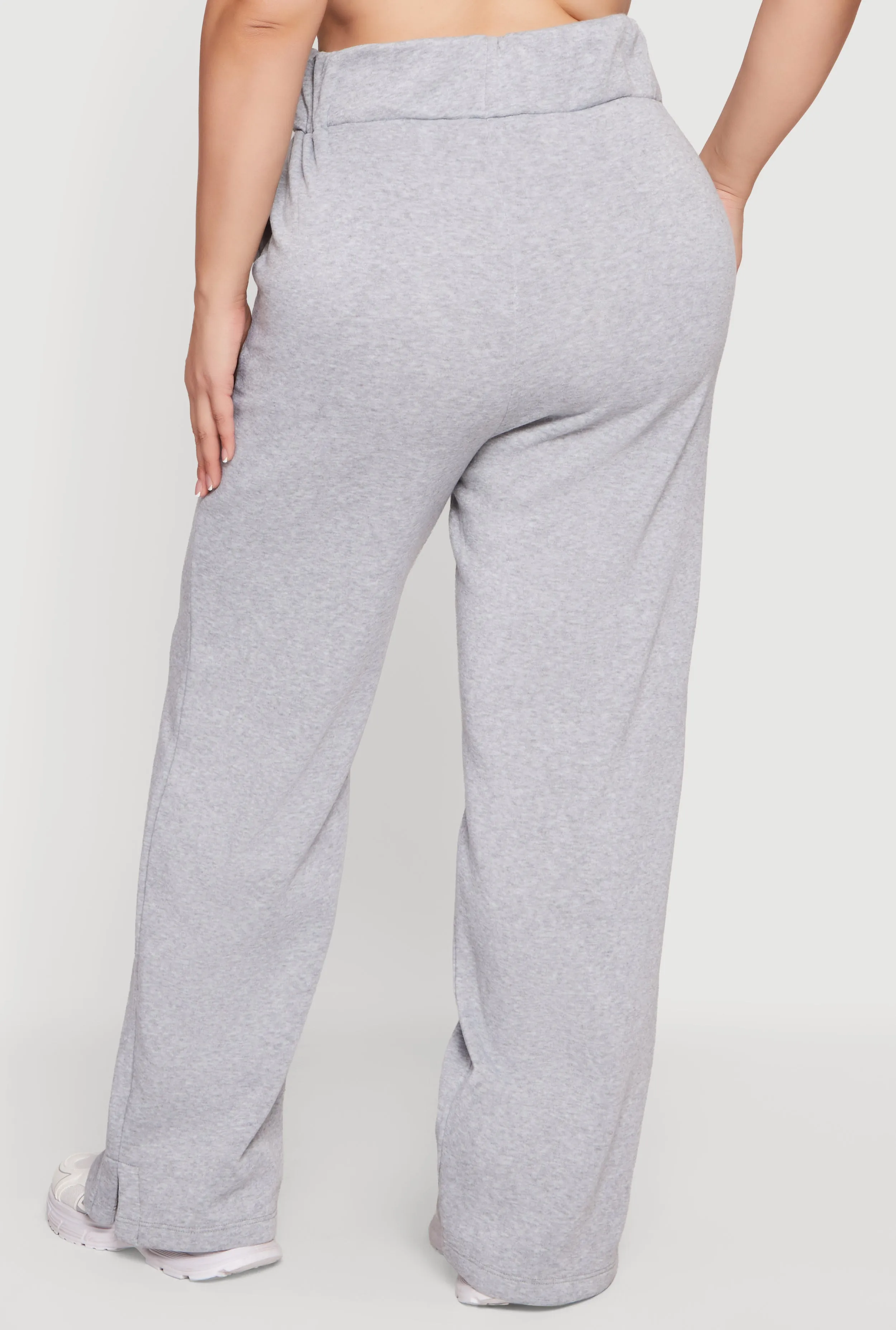 Plus Size High Waisted Side Slit Sweatpants sold by Rainbow product image thumbnail 5