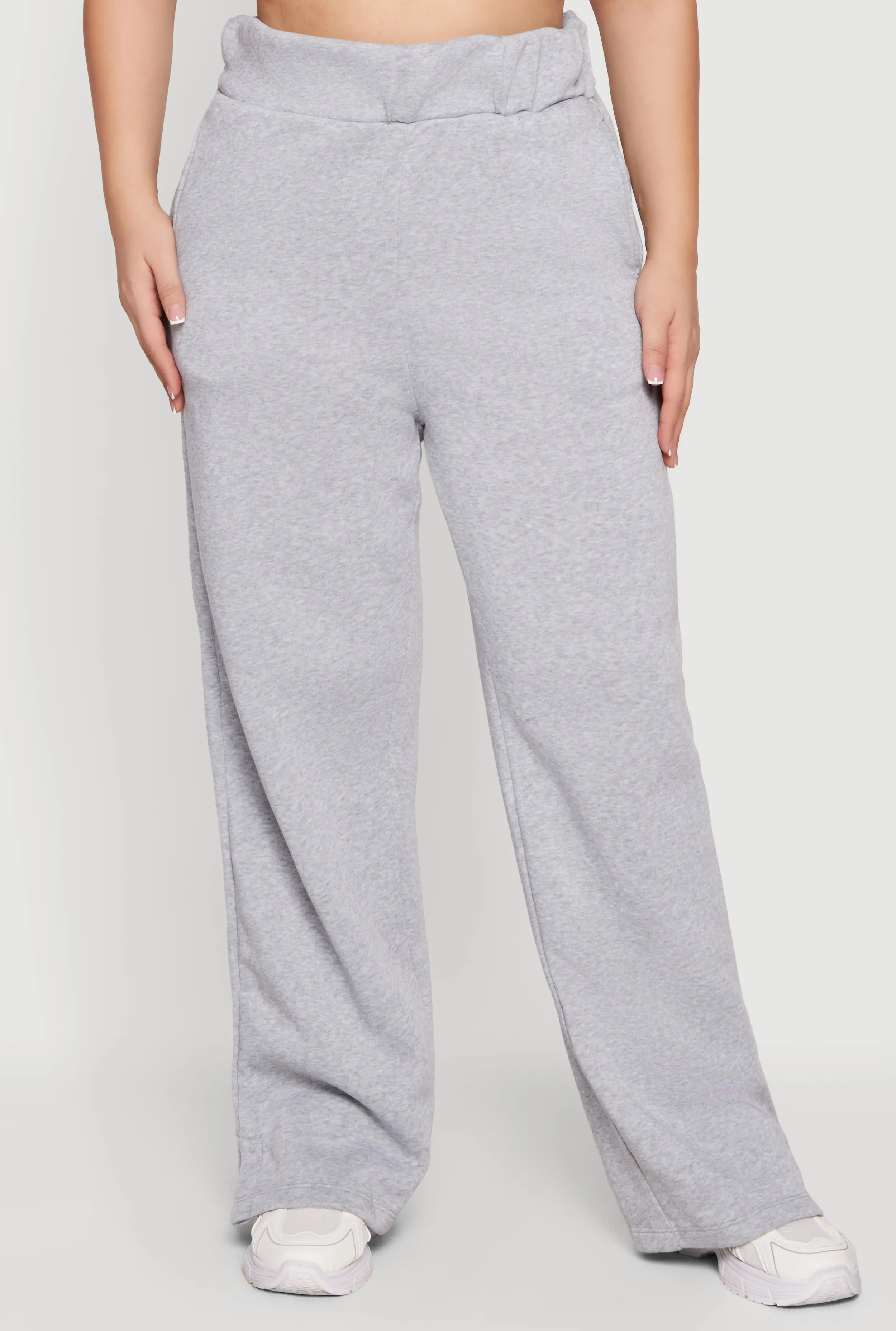 Plus Size High Waisted Side Slit Sweatpants sold by Rainbow product image thumbnail 3