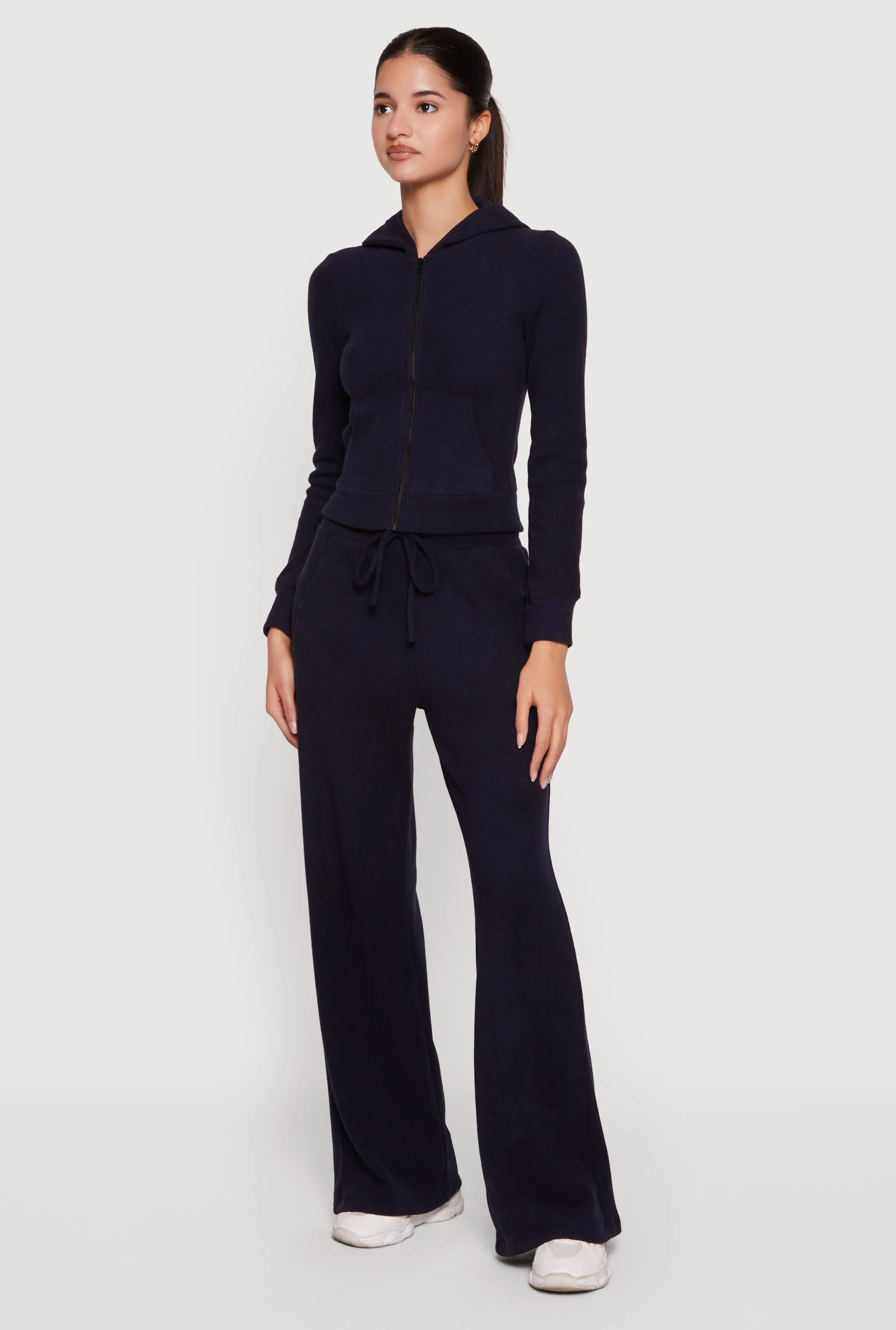 Long Sleeve Zip Front Hooded Sweatshirt sold by Rainbow product image thumbnail 3