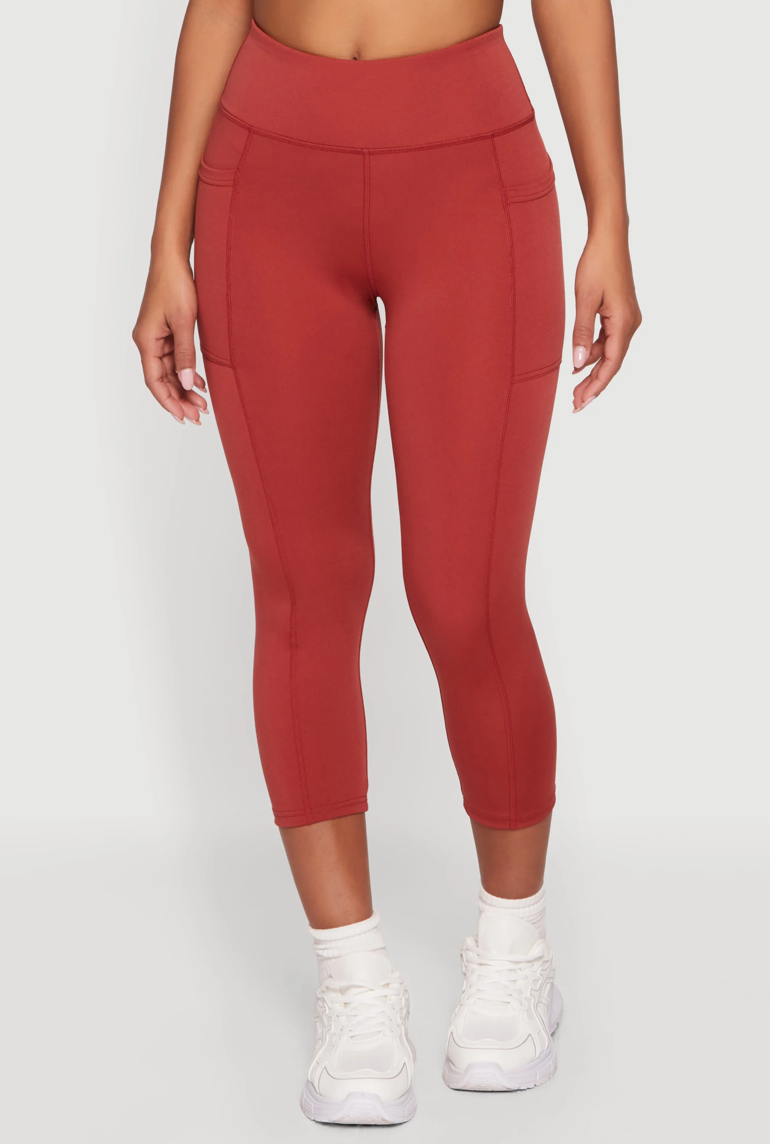 High Waisted Side Pocket Capri Leggings sold by Rainbow product image thumbnail 3