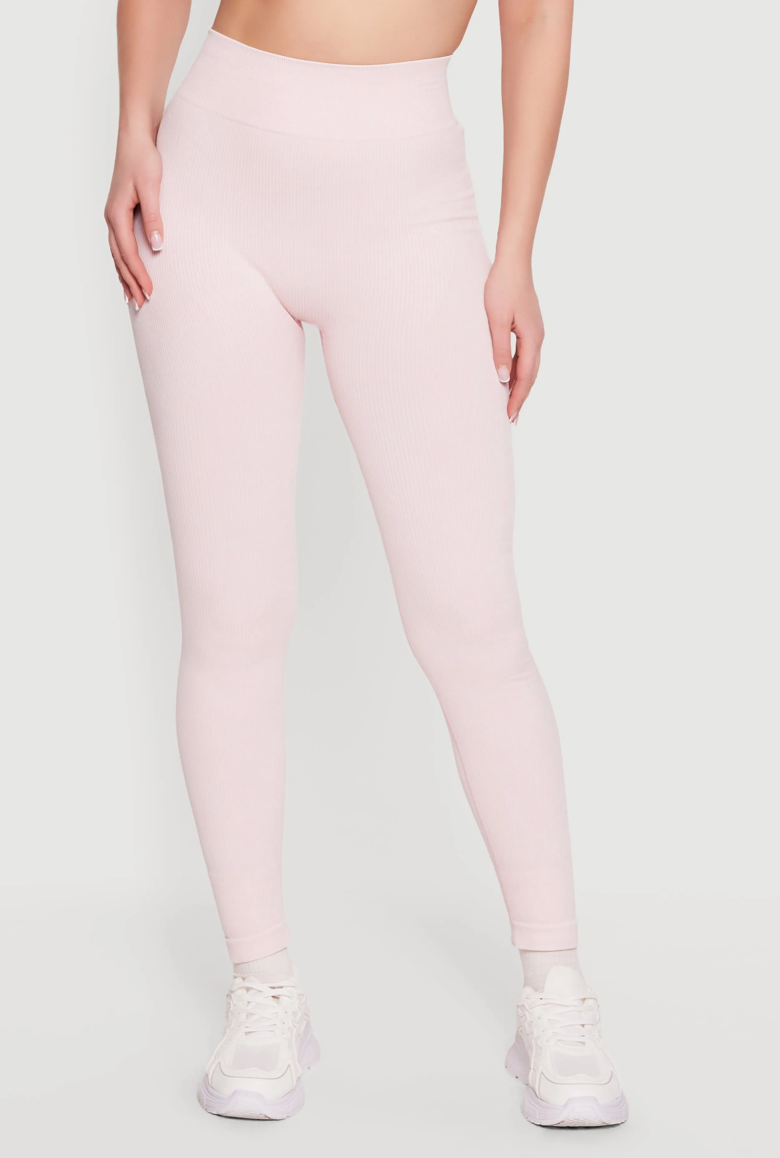 Compression Rib Seamless High Waisted Leggings sold by Rainbow product image thumbnail 3