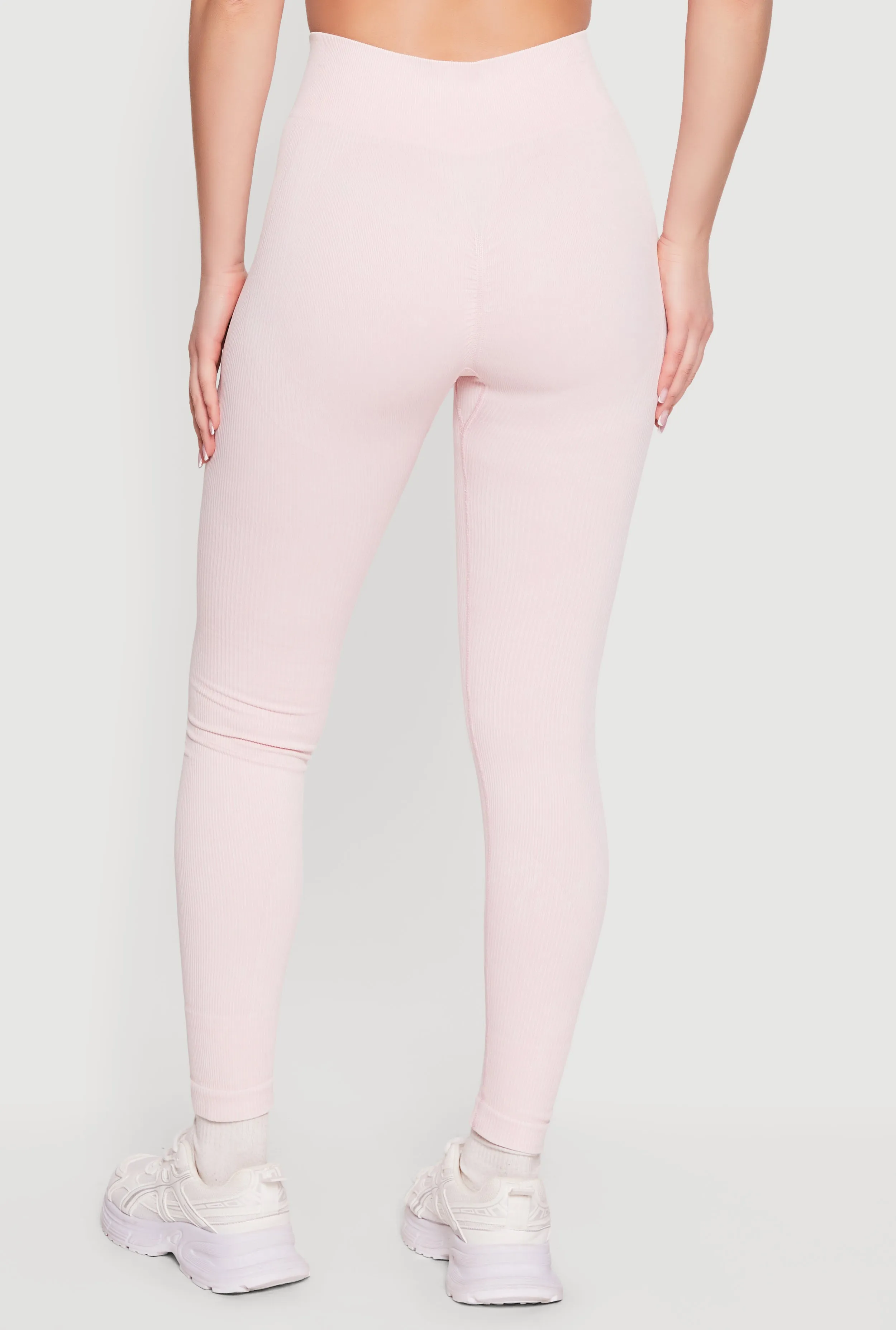 Compression Rib Seamless High Waisted Leggings sold by Rainbow product image thumbnail 5