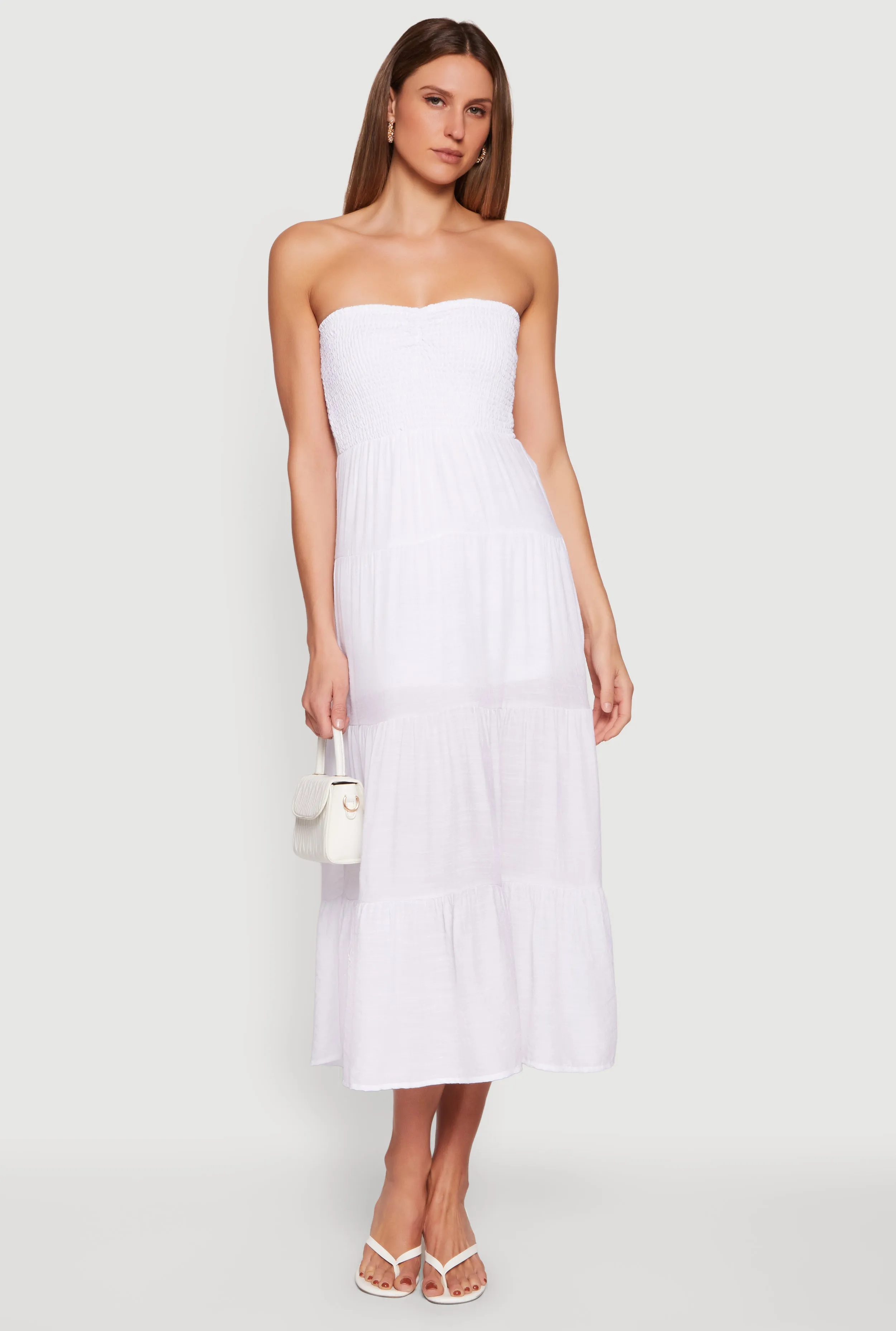 Smocked Top Tiered Tube Dress sold by Rainbow product image thumbnail 3