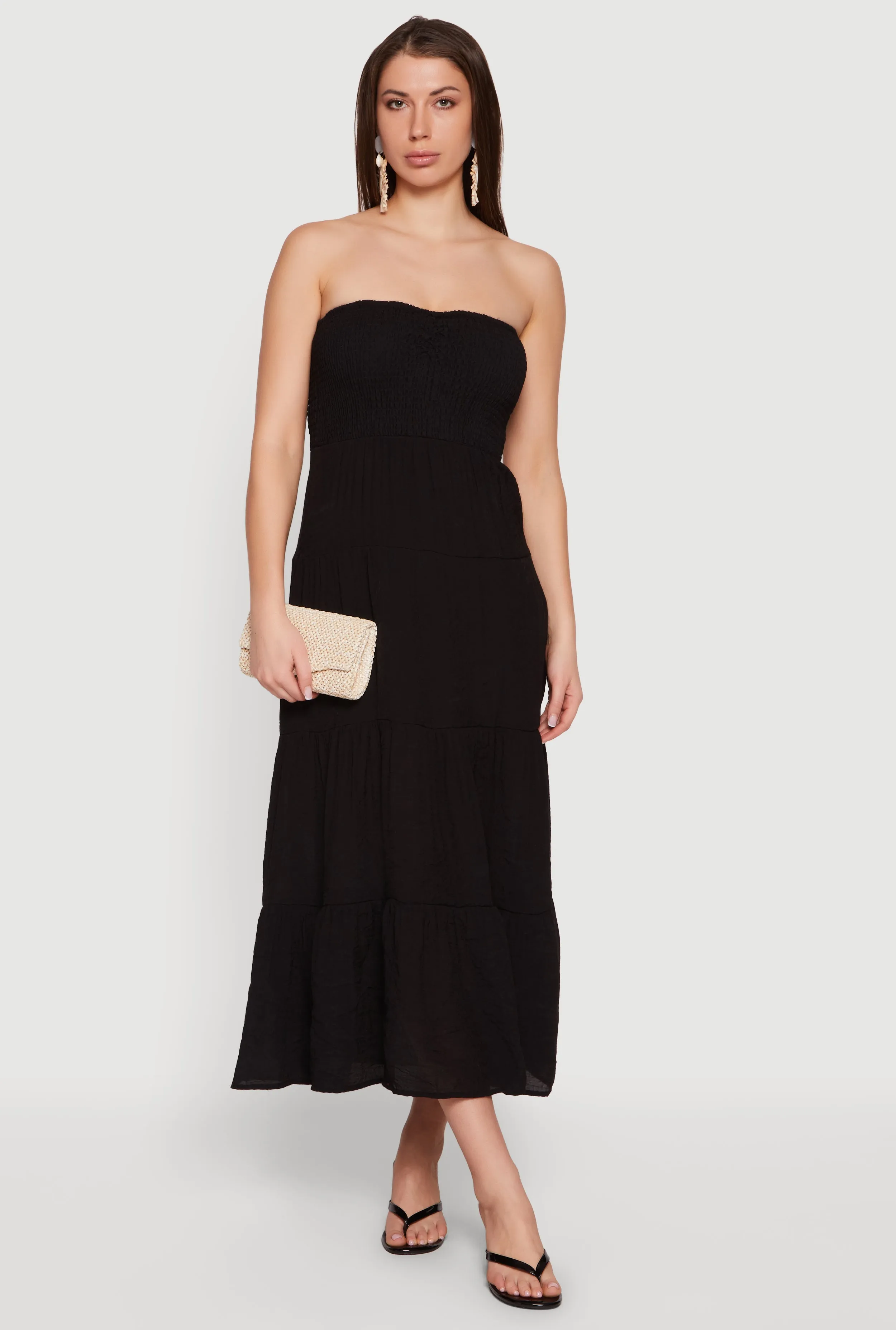 Smocked Top Tiered Tube Dress sold by Rainbow product image thumbnail 4