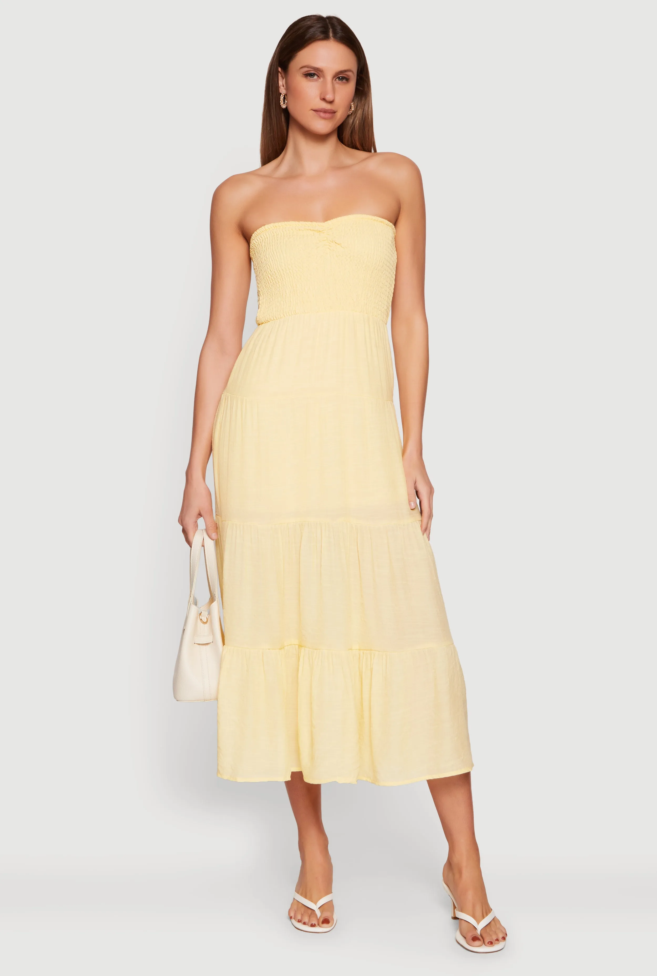 Smocked Top Tiered Tube Dress sold by Rainbow product image thumbnail 2