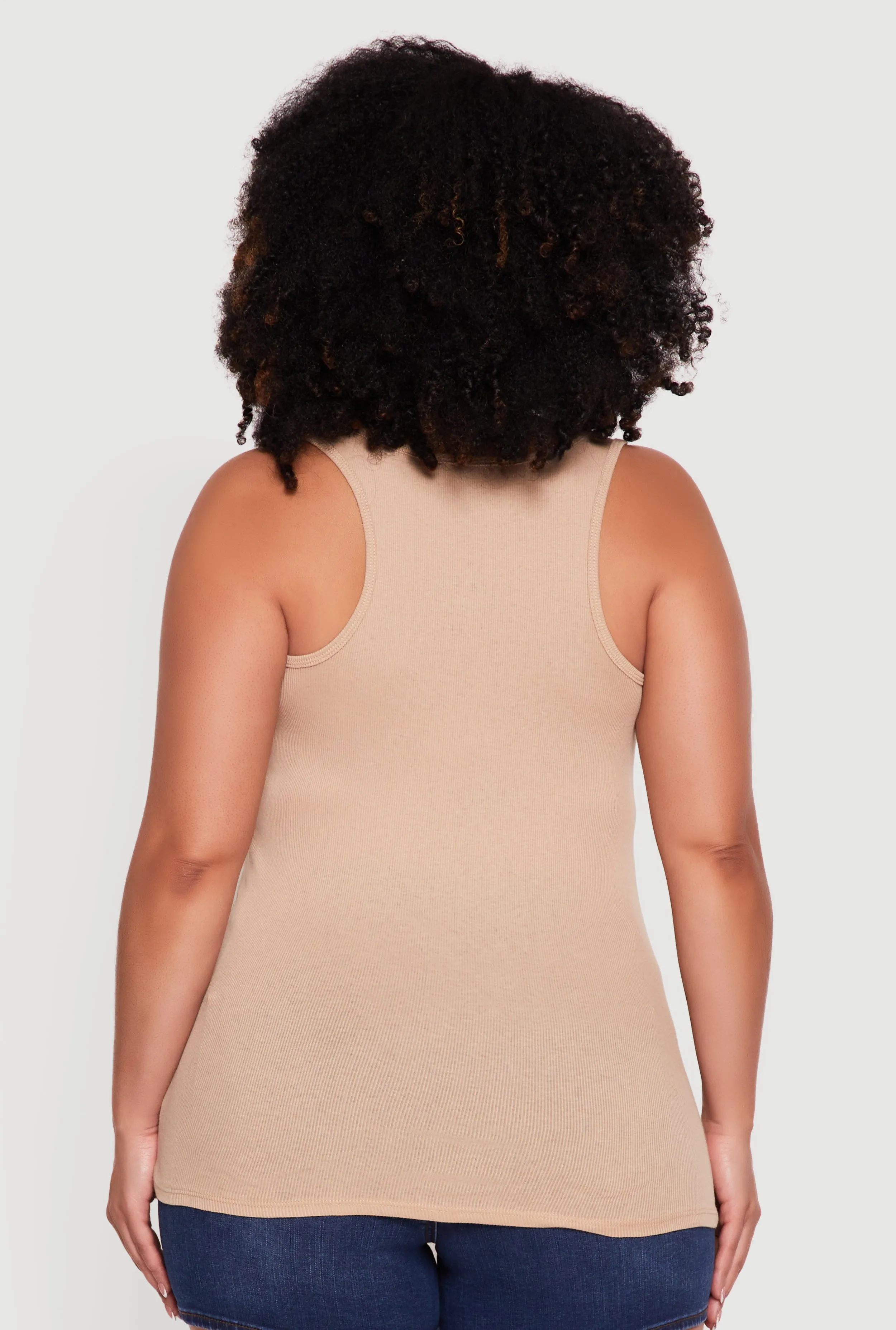 Plus Size Rib Knit Tank Top sold by Rainbow product image thumbnail 5