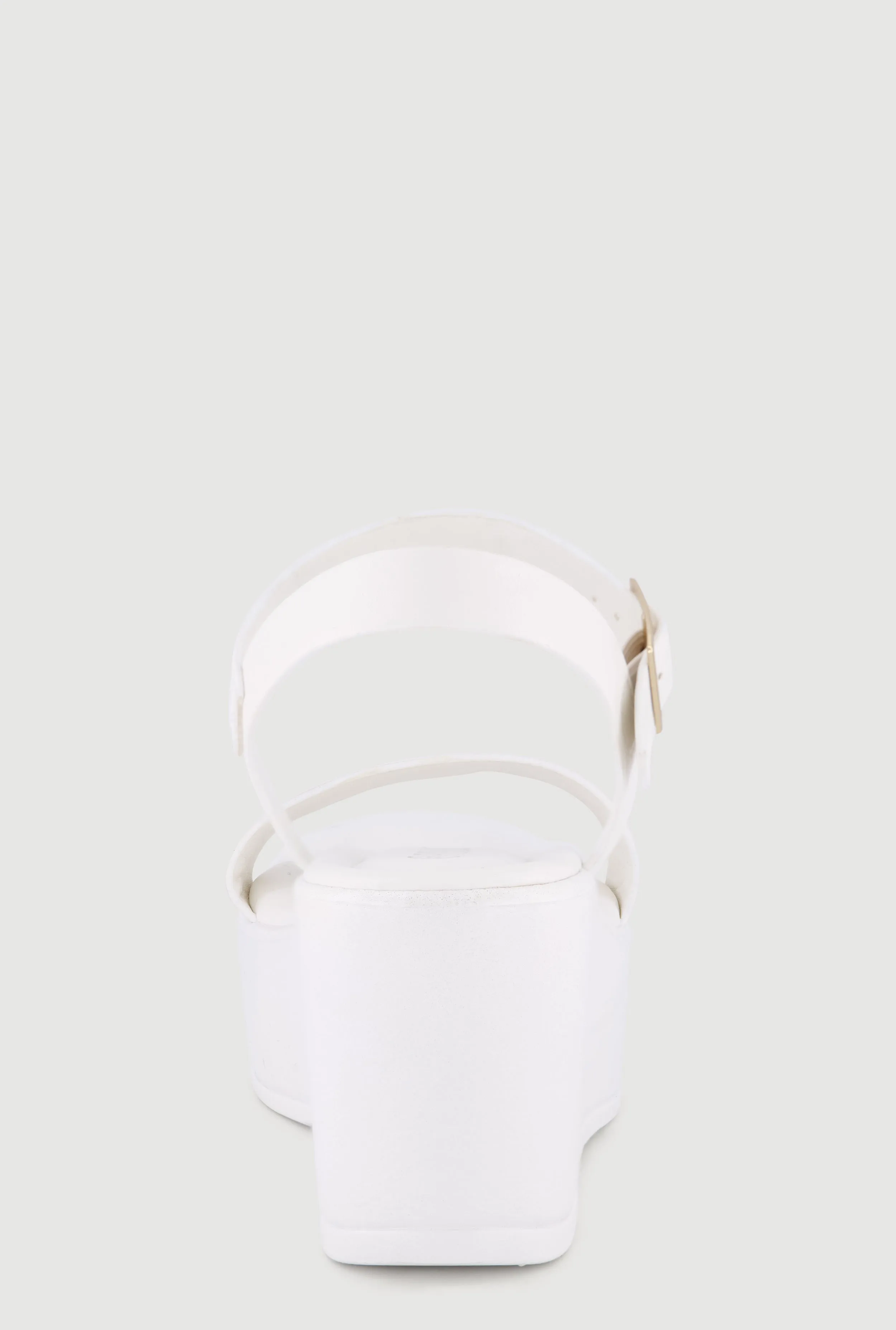 Faux Leather Open Toe Wedges sold by Rainbow product image thumbnail 3