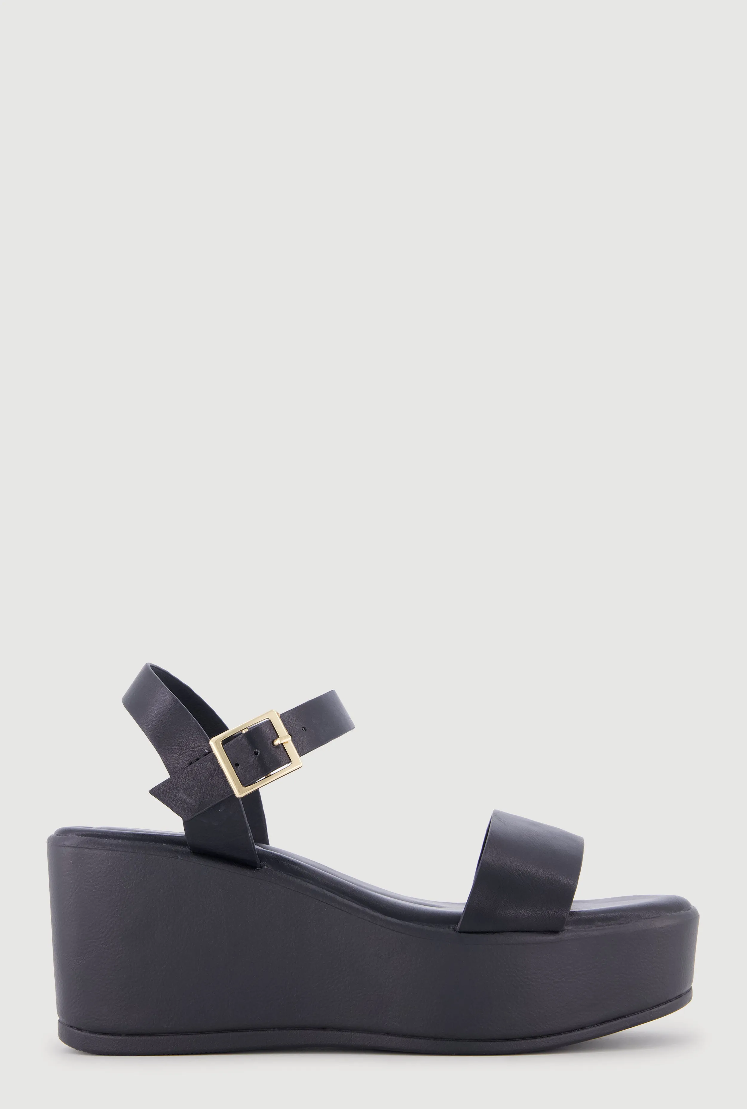 Faux Leather Open Toe Wedges sold by Rainbow product image thumbnail 2