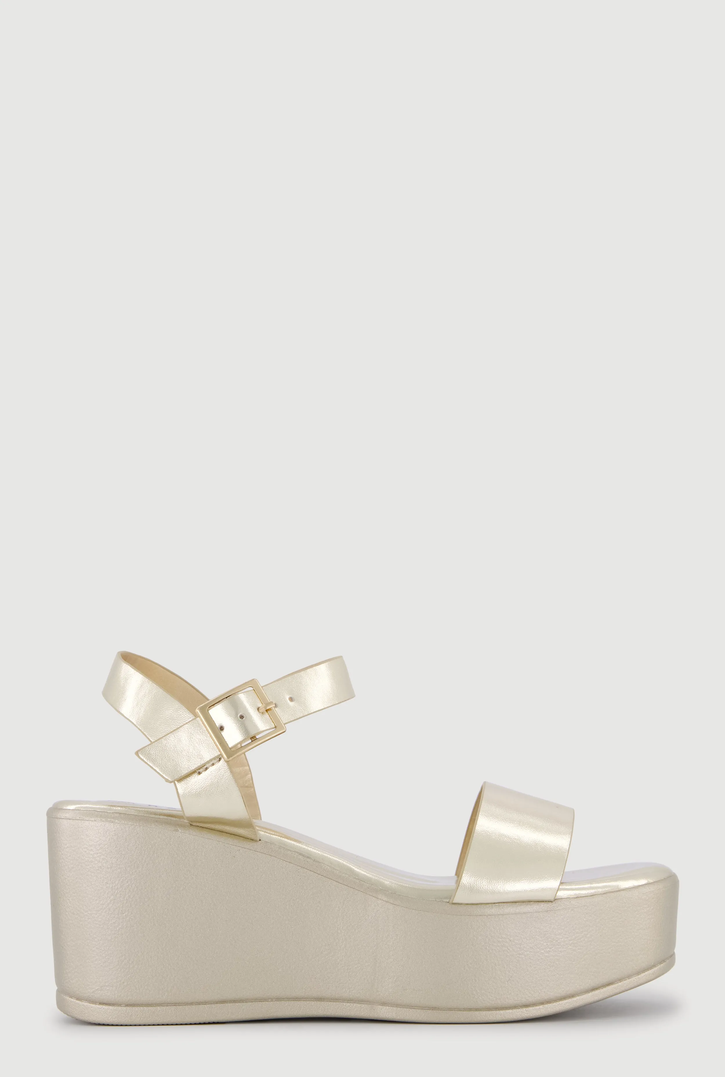 Faux Leather Open Toe Wedges sold by Rainbow product image thumbnail 2