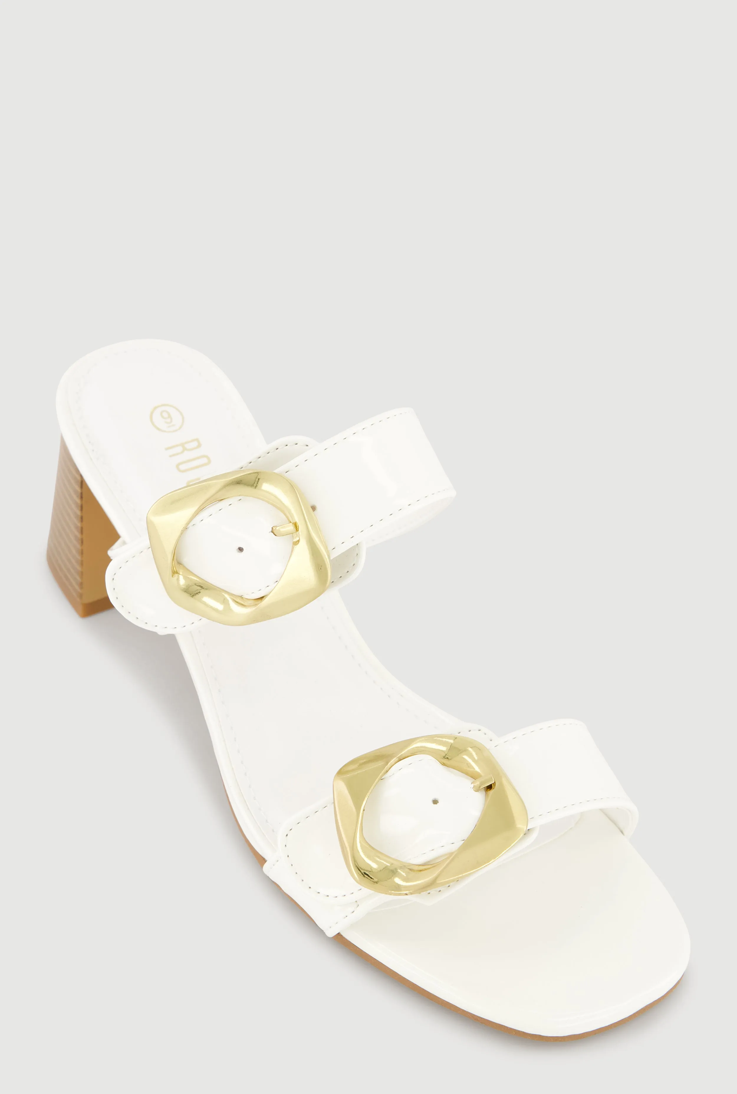 Double Buckle Band Block Heels sold by Rainbow