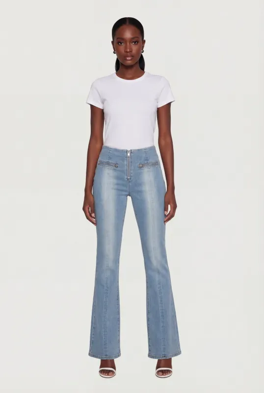 Almost Famous Zip Front Mid Rise Bootcut Jeans made by Almost Famous