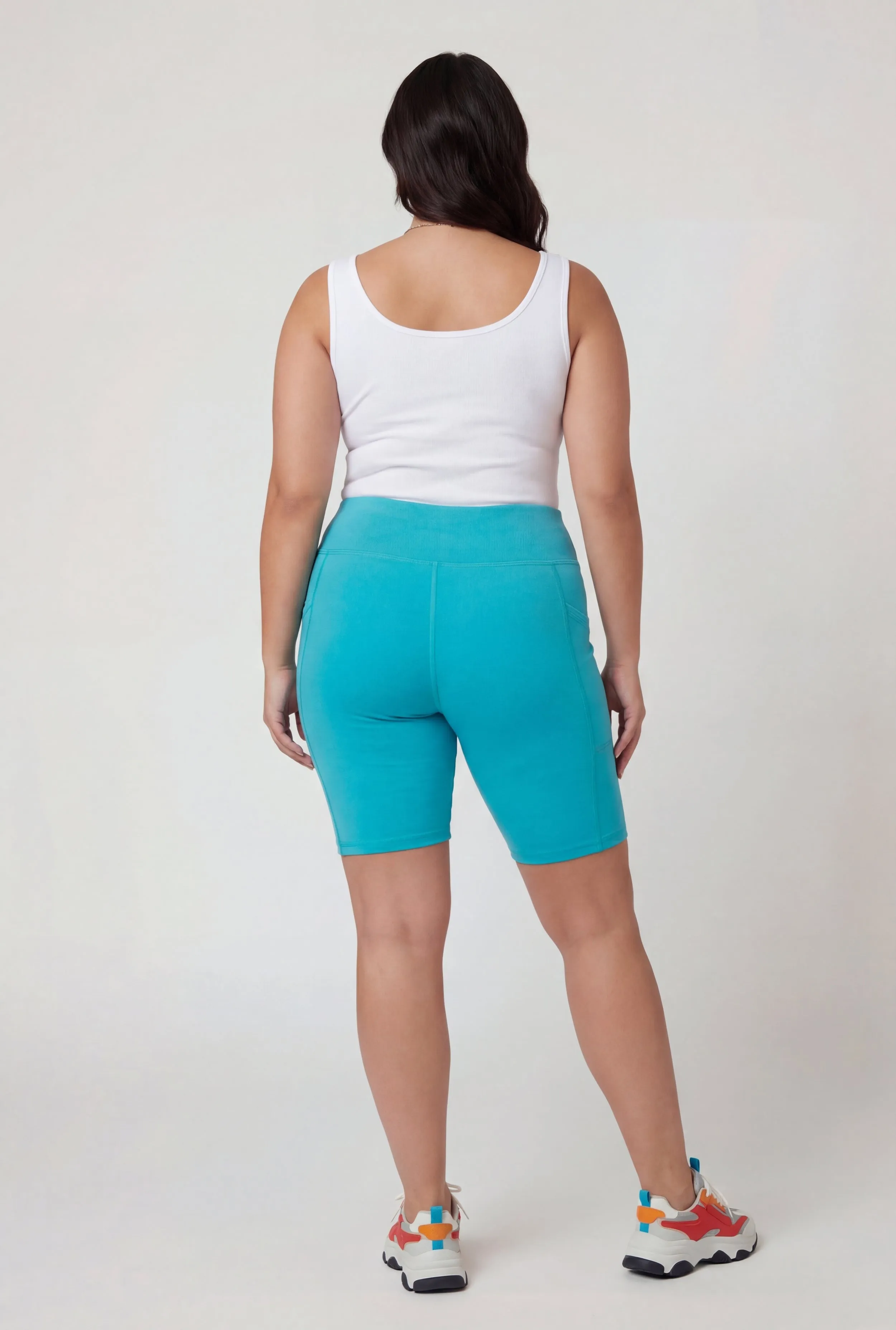 Plus Size Solid High Waisted Bike Shorts with Pockets sold by Rainbow product image thumbnail 5