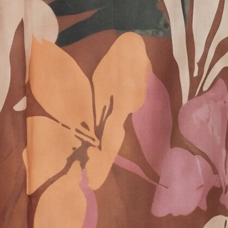 Plus Size High Waisted Printed Satin Palazzo Pants sold by Rainbow product image thumbnail 4