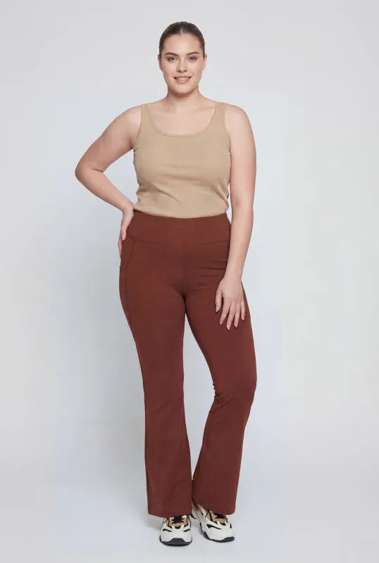 Plus Size Ribbed Knit Scoop Neck Tank Top made by Ambiance