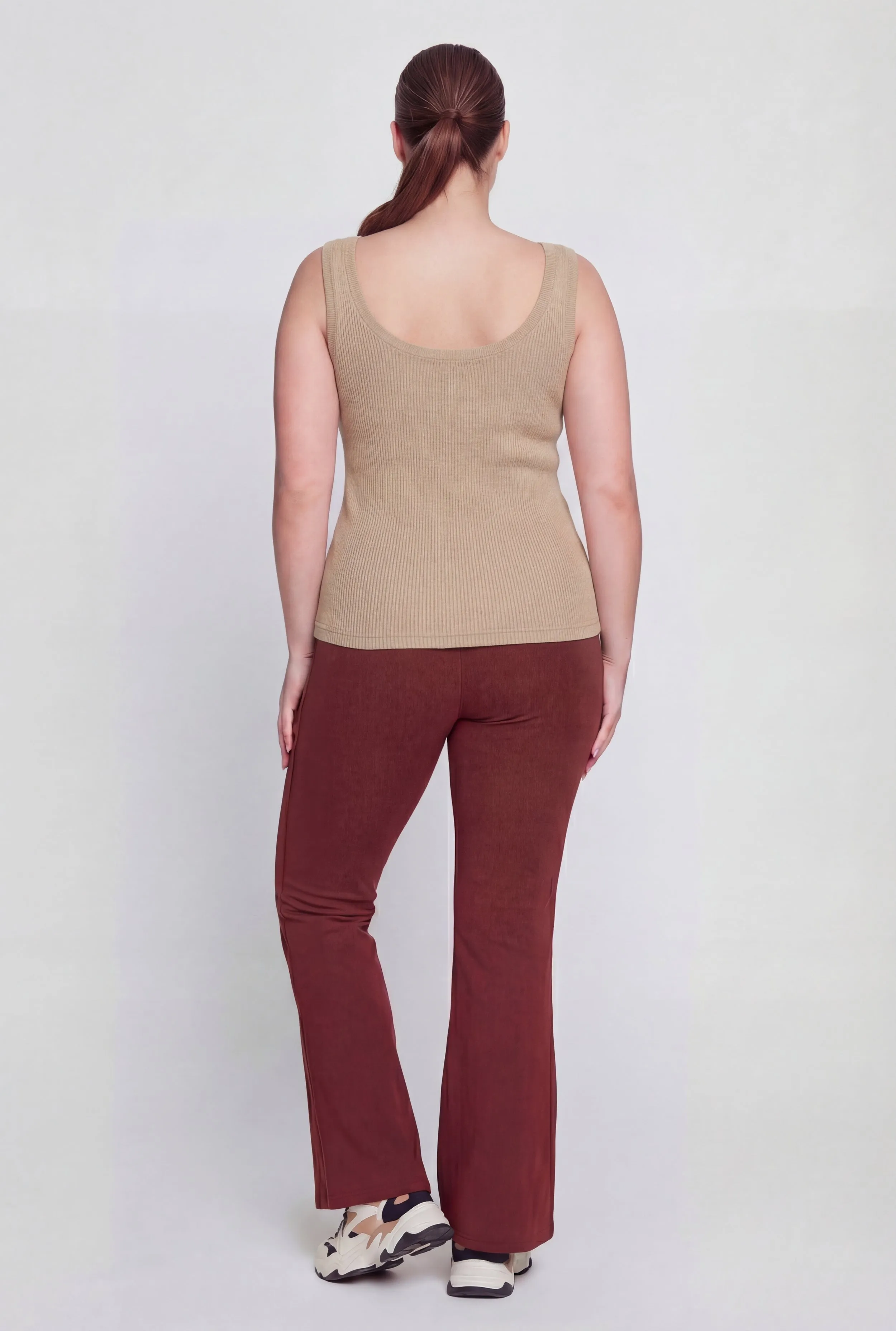 Plus Size Ribbed Knit Scoop Neck Tank Top sold by Rainbow product image thumbnail 5