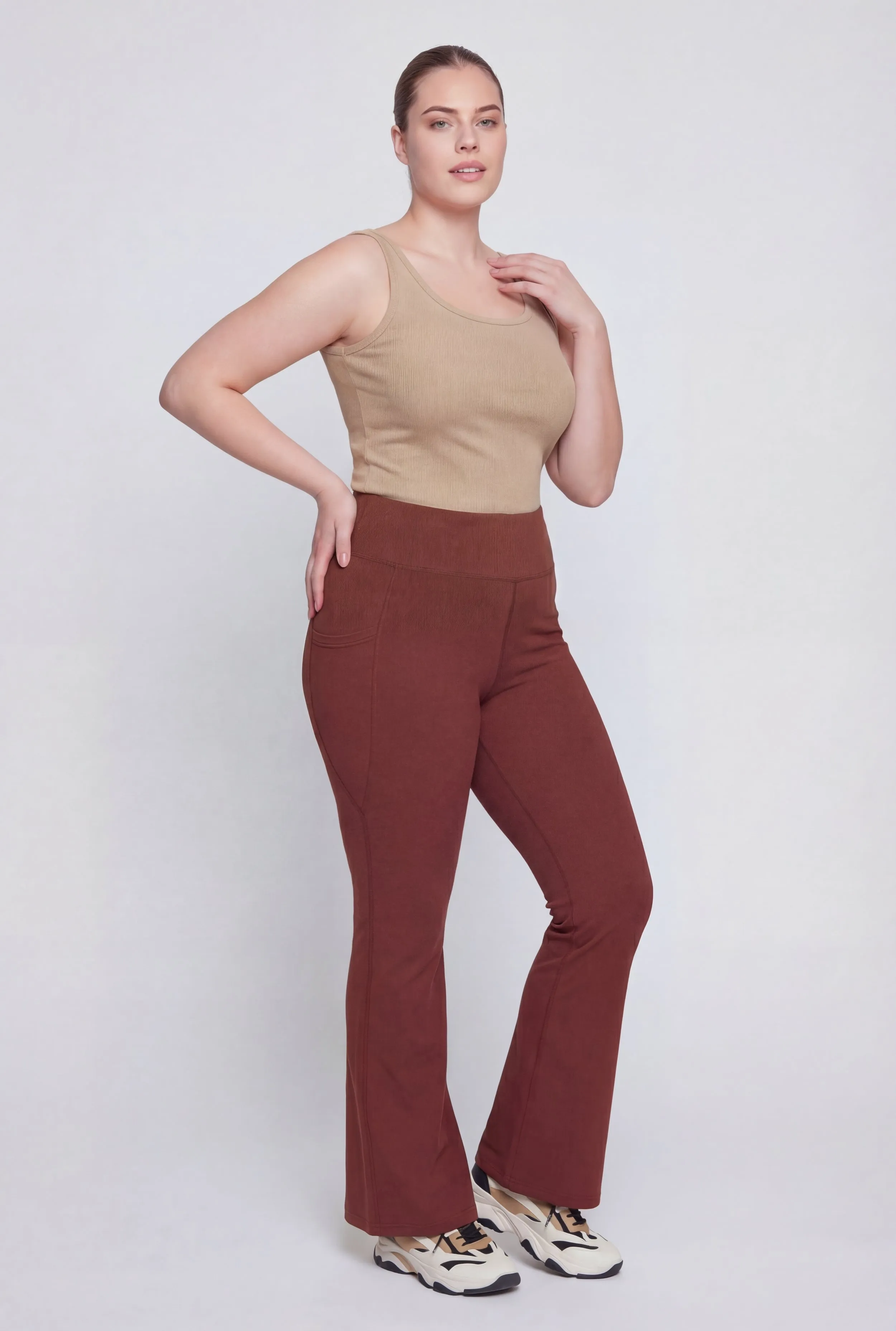 Plus Size Ribbed Knit Scoop Neck Tank Top sold by Rainbow product image thumbnail 3