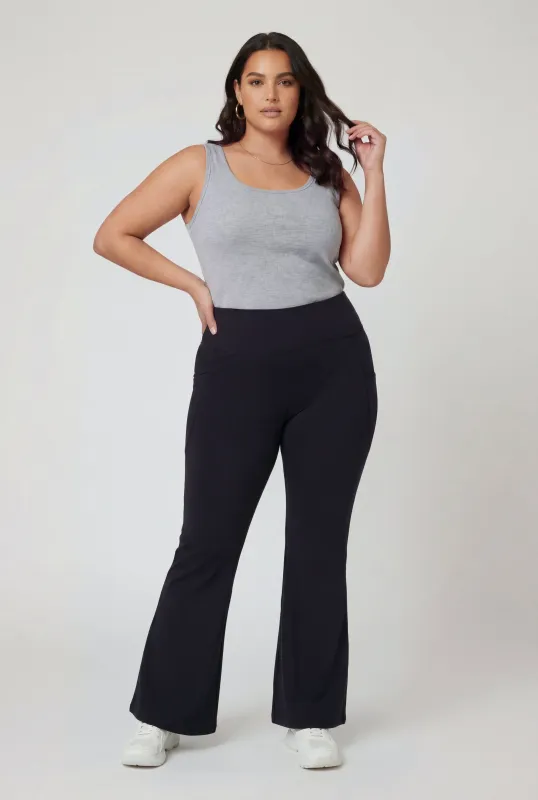 Plus Size Ribbed Knit Scoop Neck Tank Top made by Ambiance