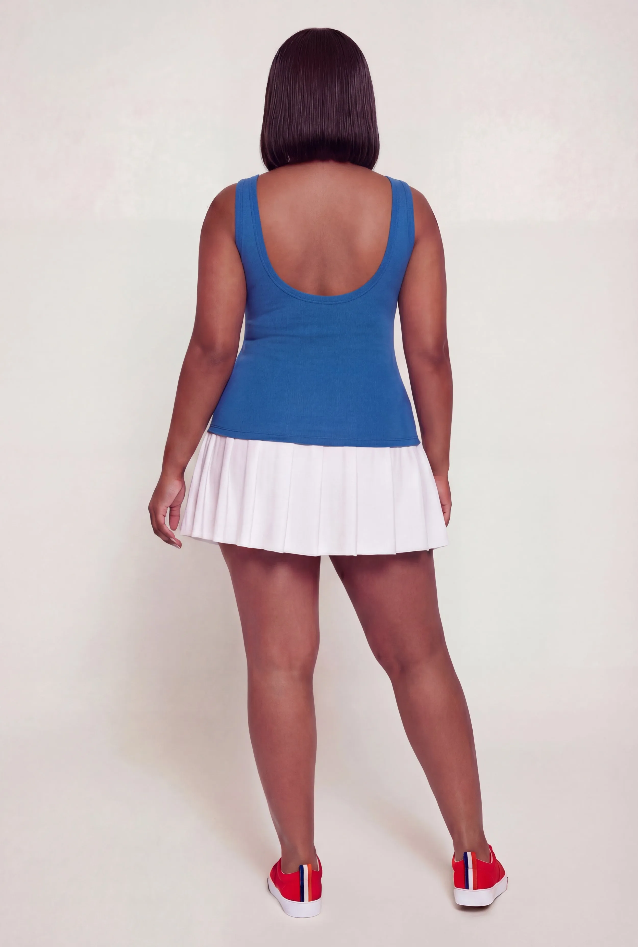 Plus Size Ribbed Knit Scoop Neck Tank Top sold by Rainbow product image thumbnail 5