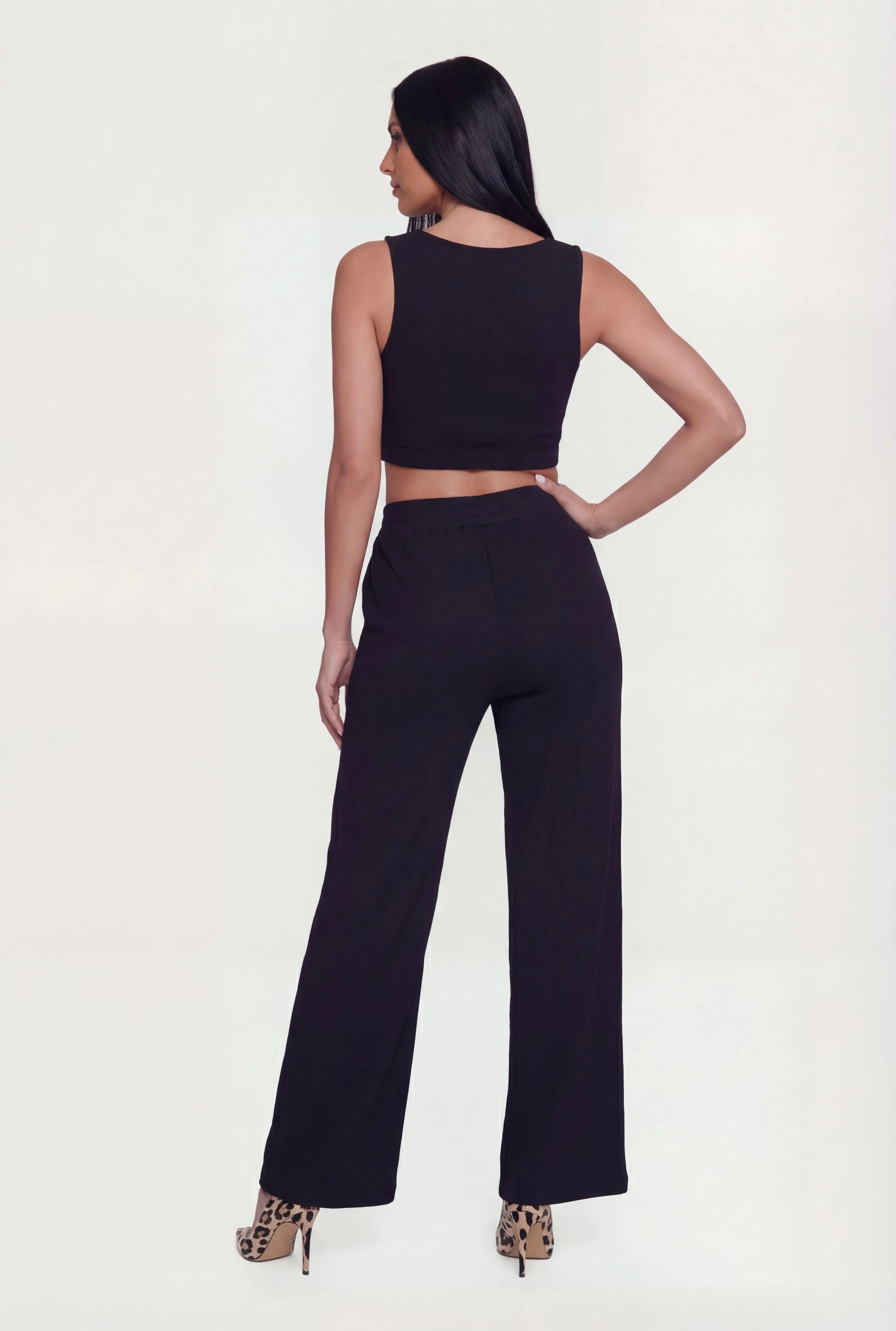 Solid Textured Knit Crop Top sold by Rainbow product image thumbnail 5