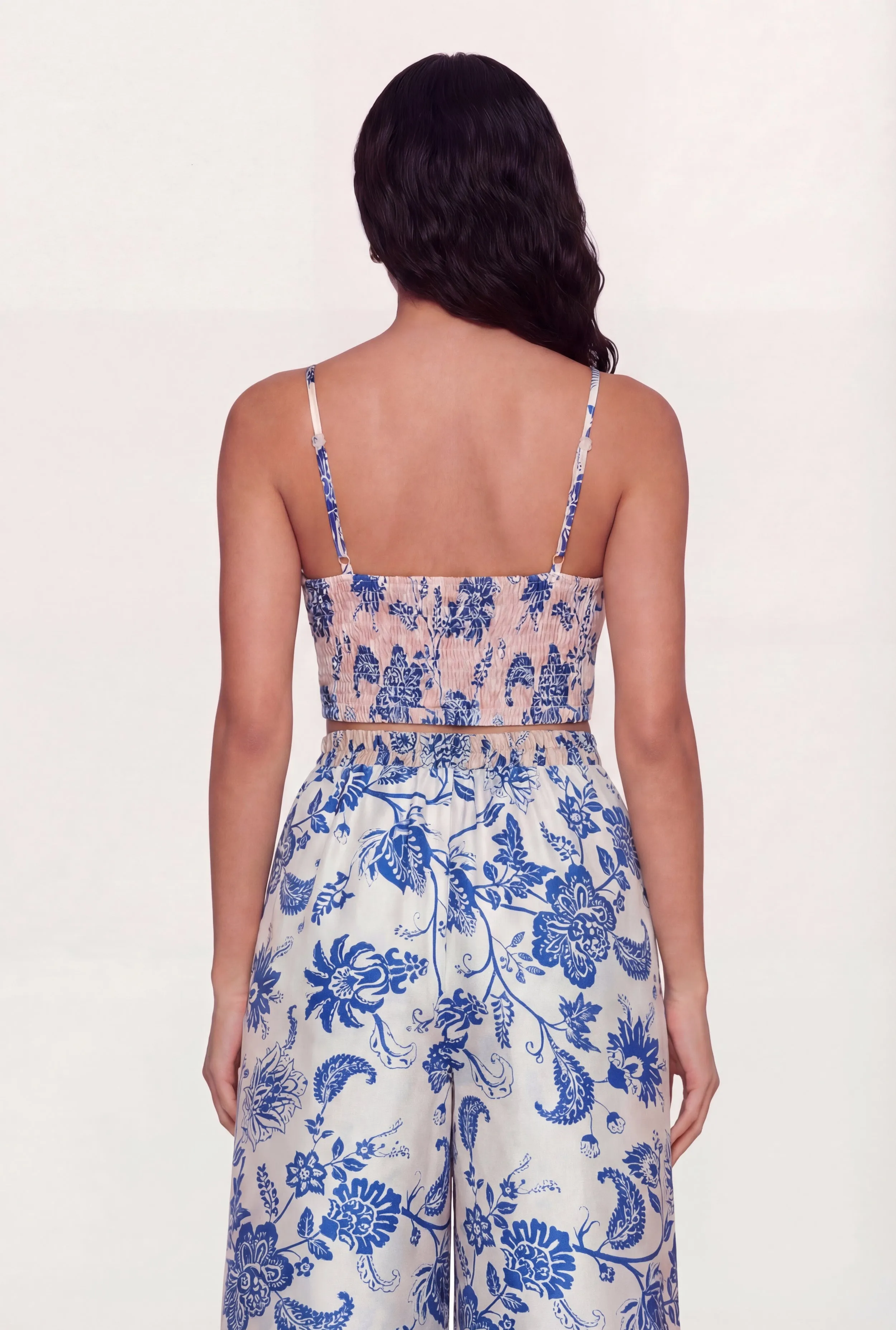 Floral Satin Print Faux Wrap Crop Top sold by Rainbow product image thumbnail 5