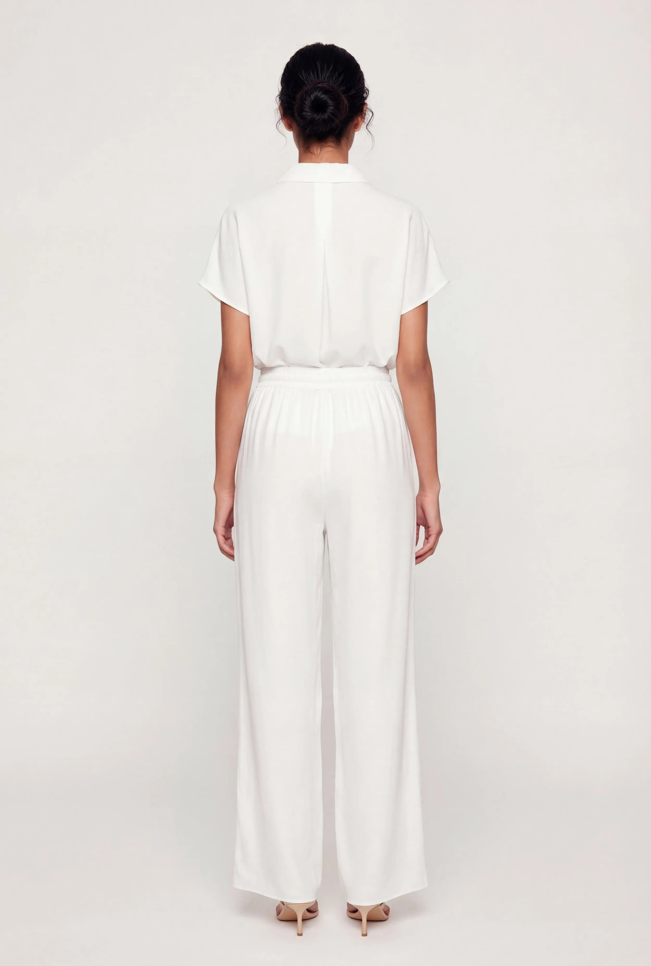 Crepe Knit Drawstring Detail Wide Leg Pants sold by Rainbow product image thumbnail 5