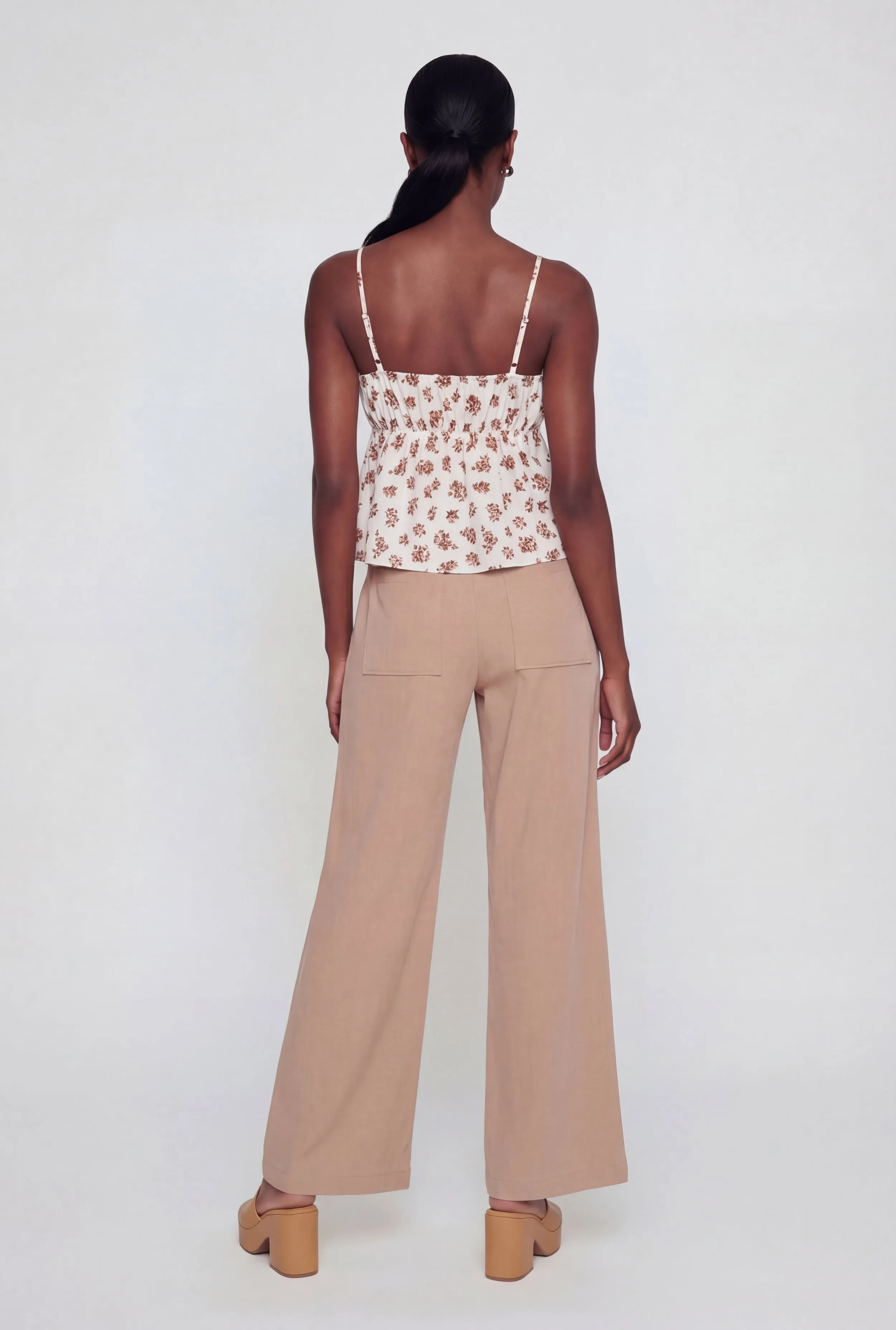 Floral Print Tie Front Keyhole Detail Top sold by Rainbow product image thumbnail 5