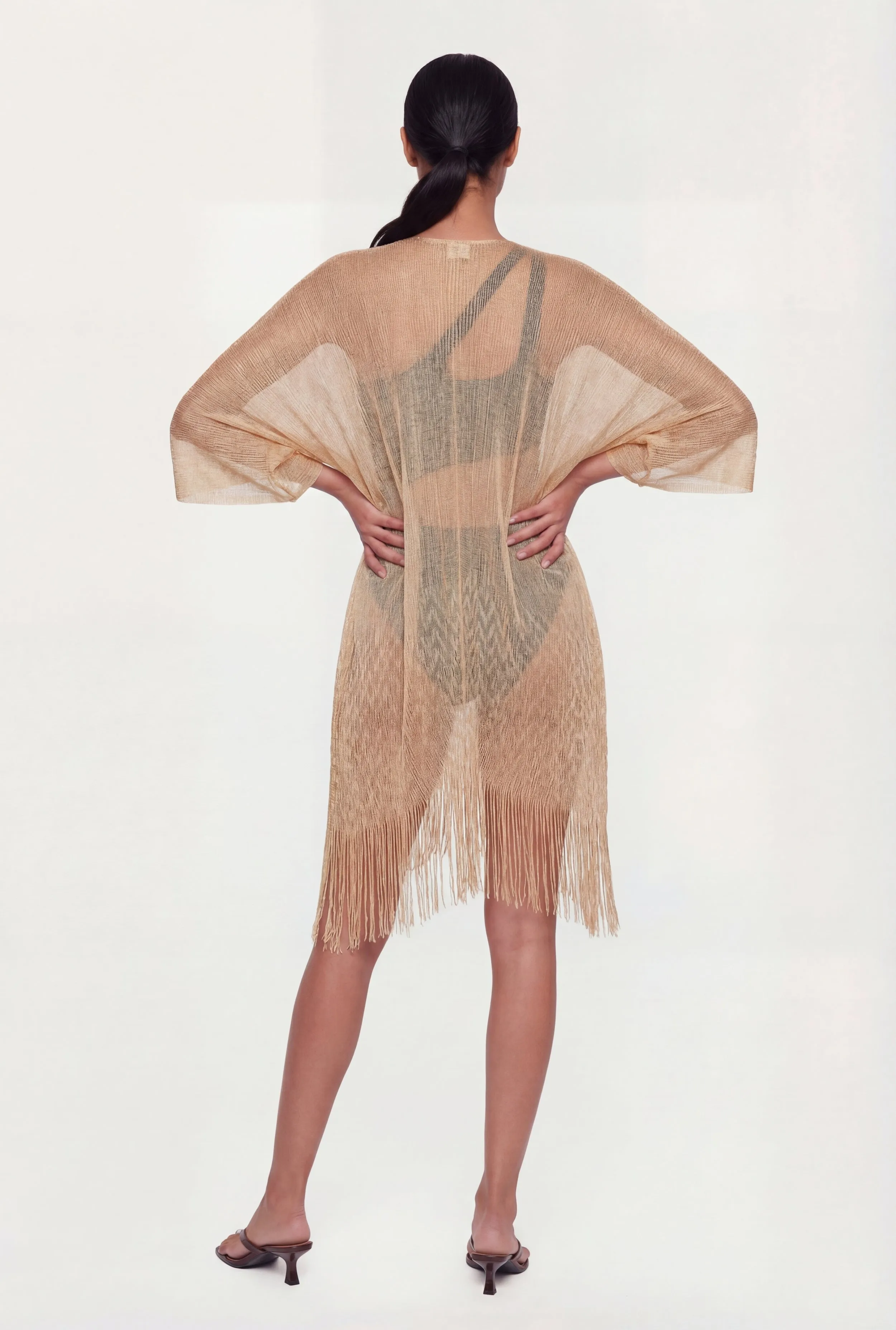 Lurex Fringe Hem Swim Cover Up sold by Rainbow product image thumbnail 3