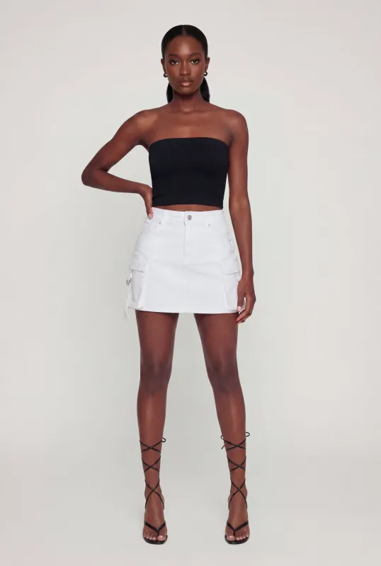 WAX Twill Cargo Mini Skirt made by Rainbow