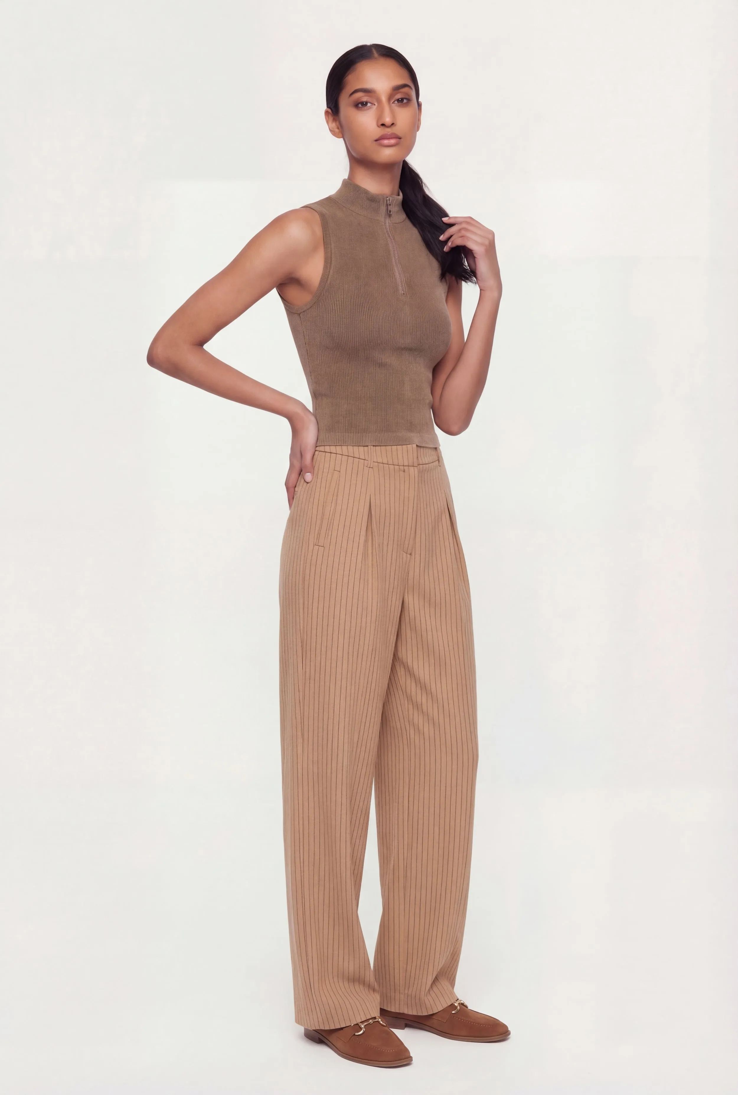 Striped High Waisted Straight Leg Pants sold by Rainbow product image thumbnail 2