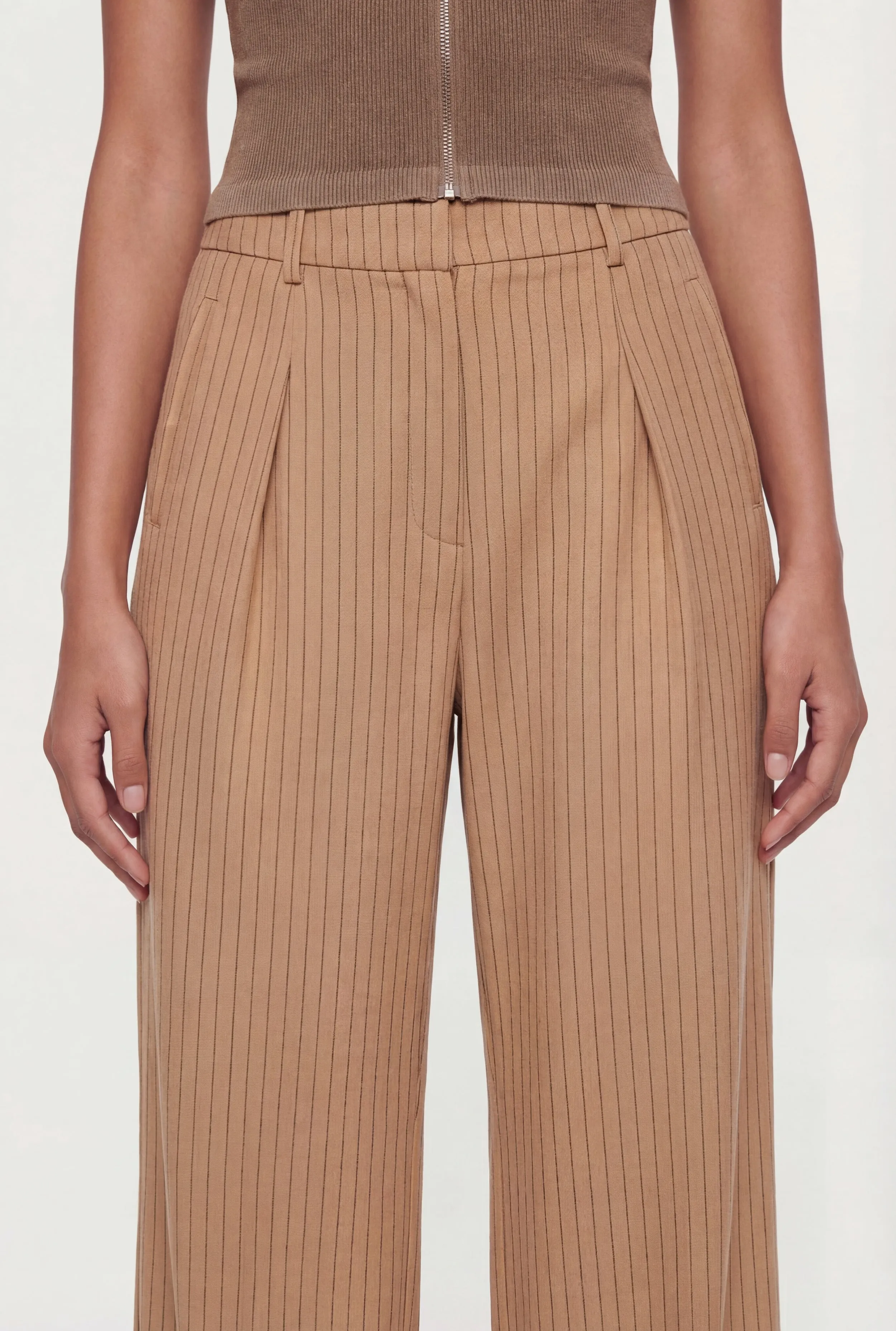 Striped High Waisted Straight Leg Pants sold by Rainbow product image thumbnail 3