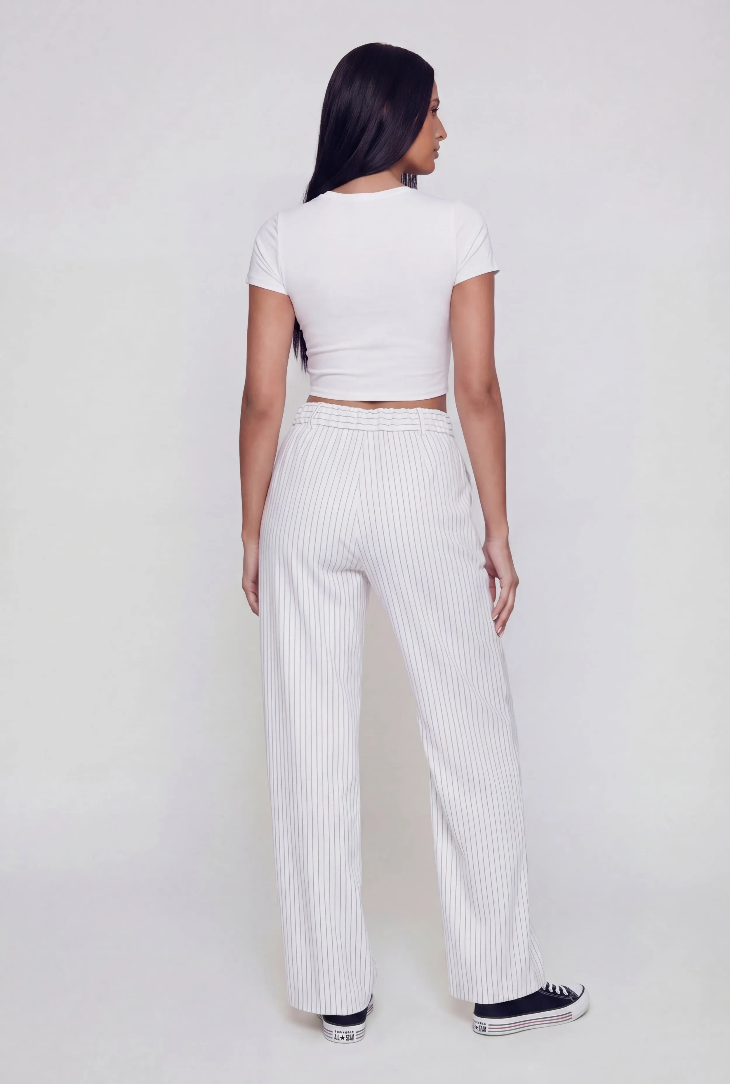 Striped High Waisted Straight Leg Pants sold by Rainbow product image thumbnail 5