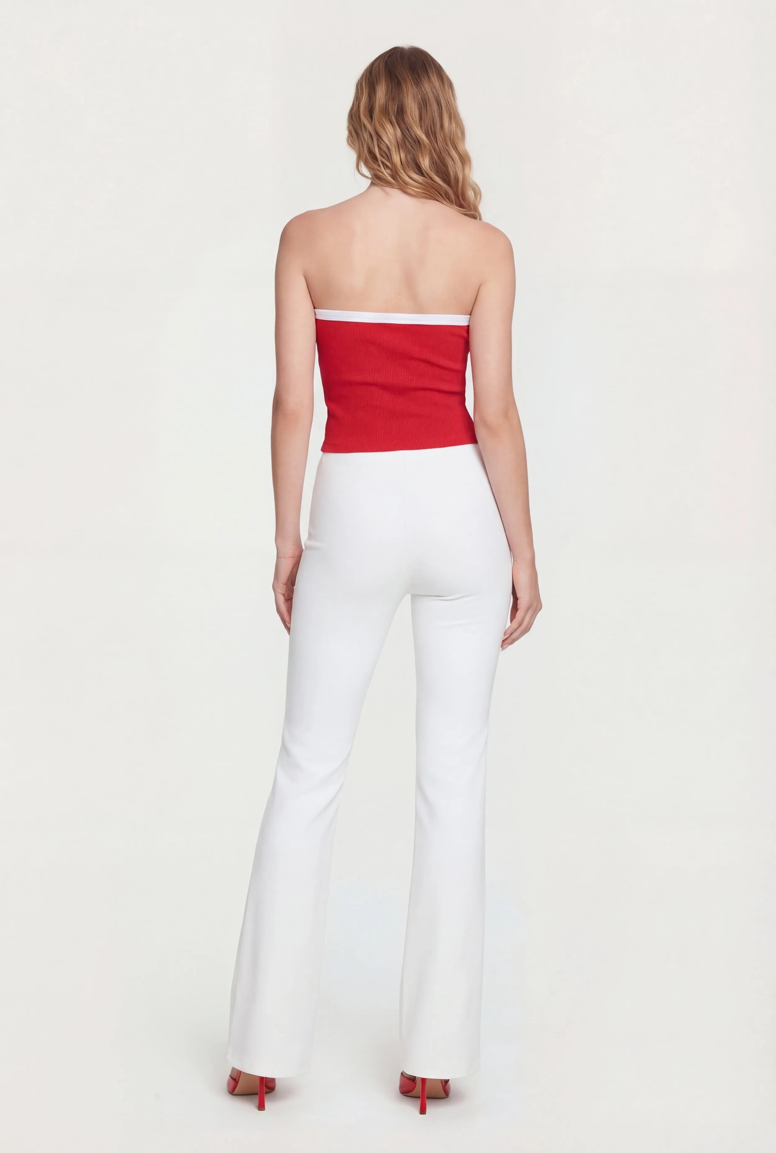 Seamless Contrast Trim Keyhole Cropped Tube Top sold by Rainbow product image thumbnail 5