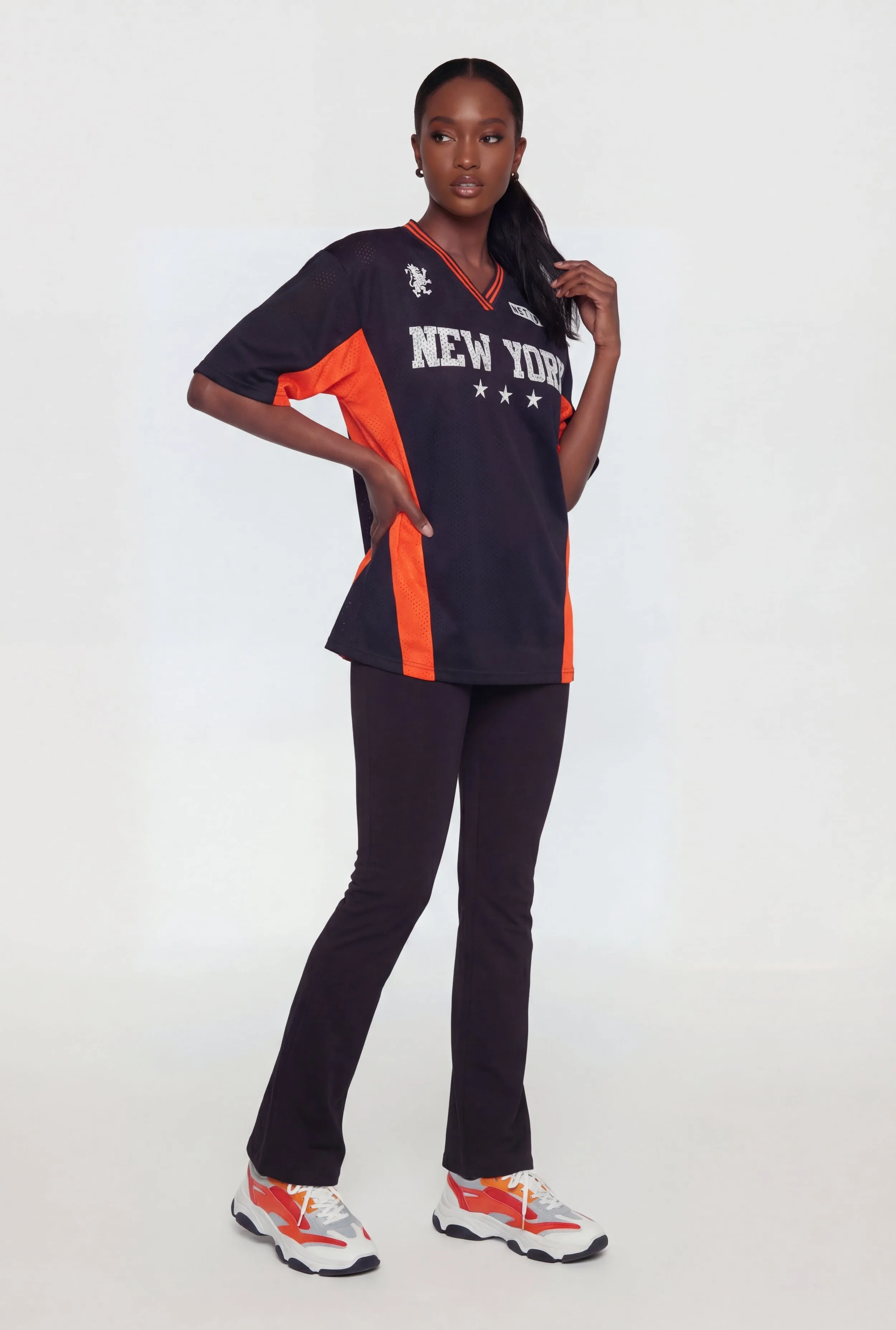 New York Graphic Short Sleeve V-Neck Jersey sold by Rainbow product image thumbnail 3