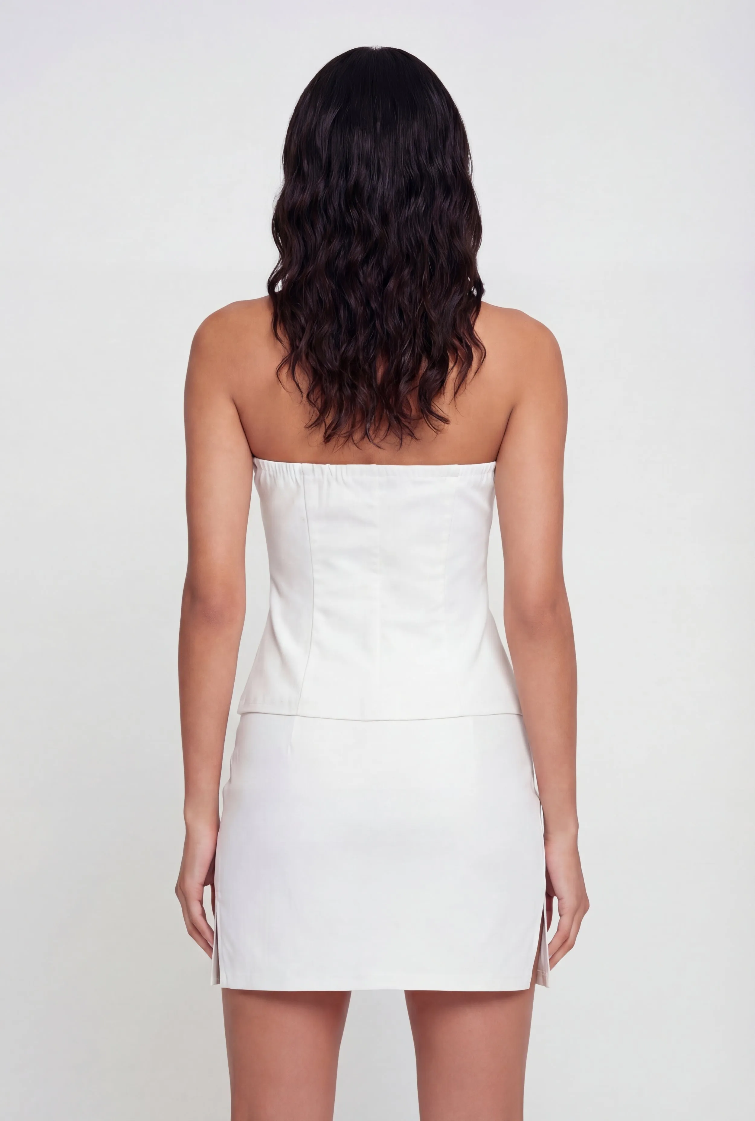 Metallic Button Detail Slit Front Tube Top sold by Rainbow product image thumbnail 5